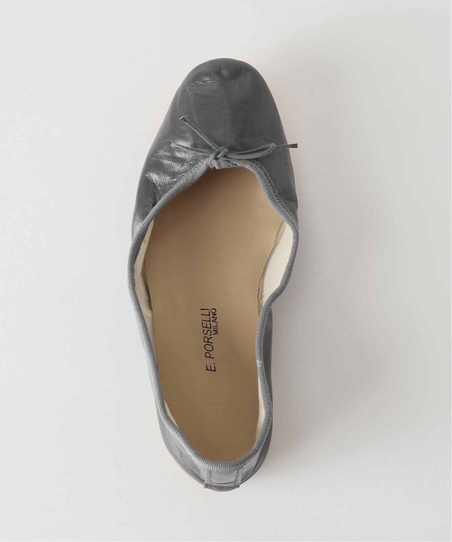IENA PORSELLI ポルセリ別注 バレエシューズ　ホワイト 39 予約》PORSELLI/ポルセリ SOLID BALLET バレエシューズ（バレエ