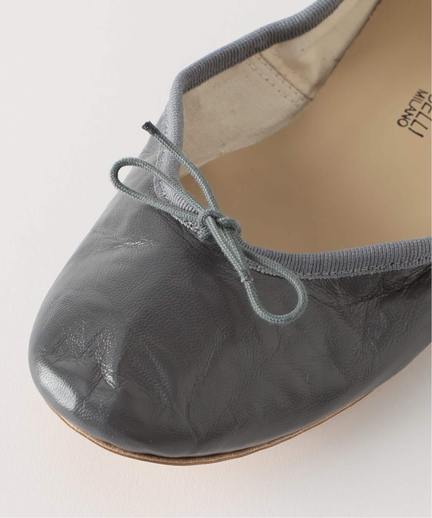 美品【定価3,3万】E.PORSELLI バレエシューズ　IENA 別注　37 別注✨PORSELLI/ポルセリ バレエシューズ IENA別注グレー 37