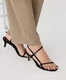 IENA ストラップヒールサンダル BLACK