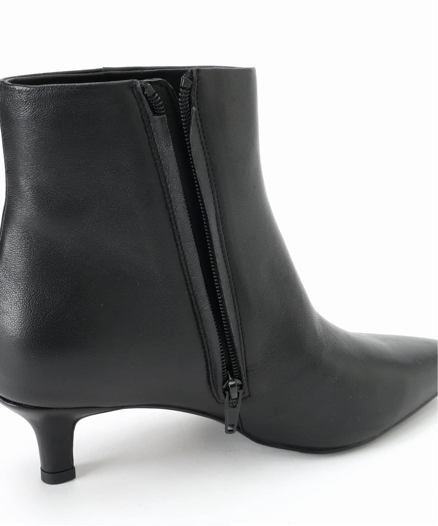 【美品】SLOBE IENA ポインテッドトゥ ショートブーツ ブラック23.5 WEB限定/追加2予約》SLOBE ポインテッドブーツ（ブーティ・ショート