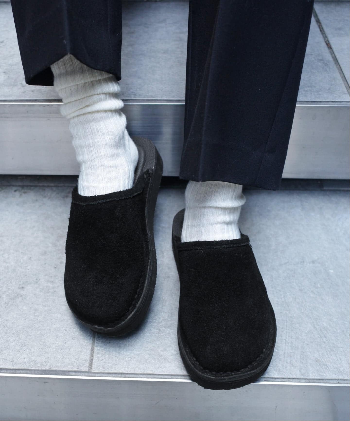 SUICOKE/スイコック スエードミュール FW25-006-01/02（スリッポン