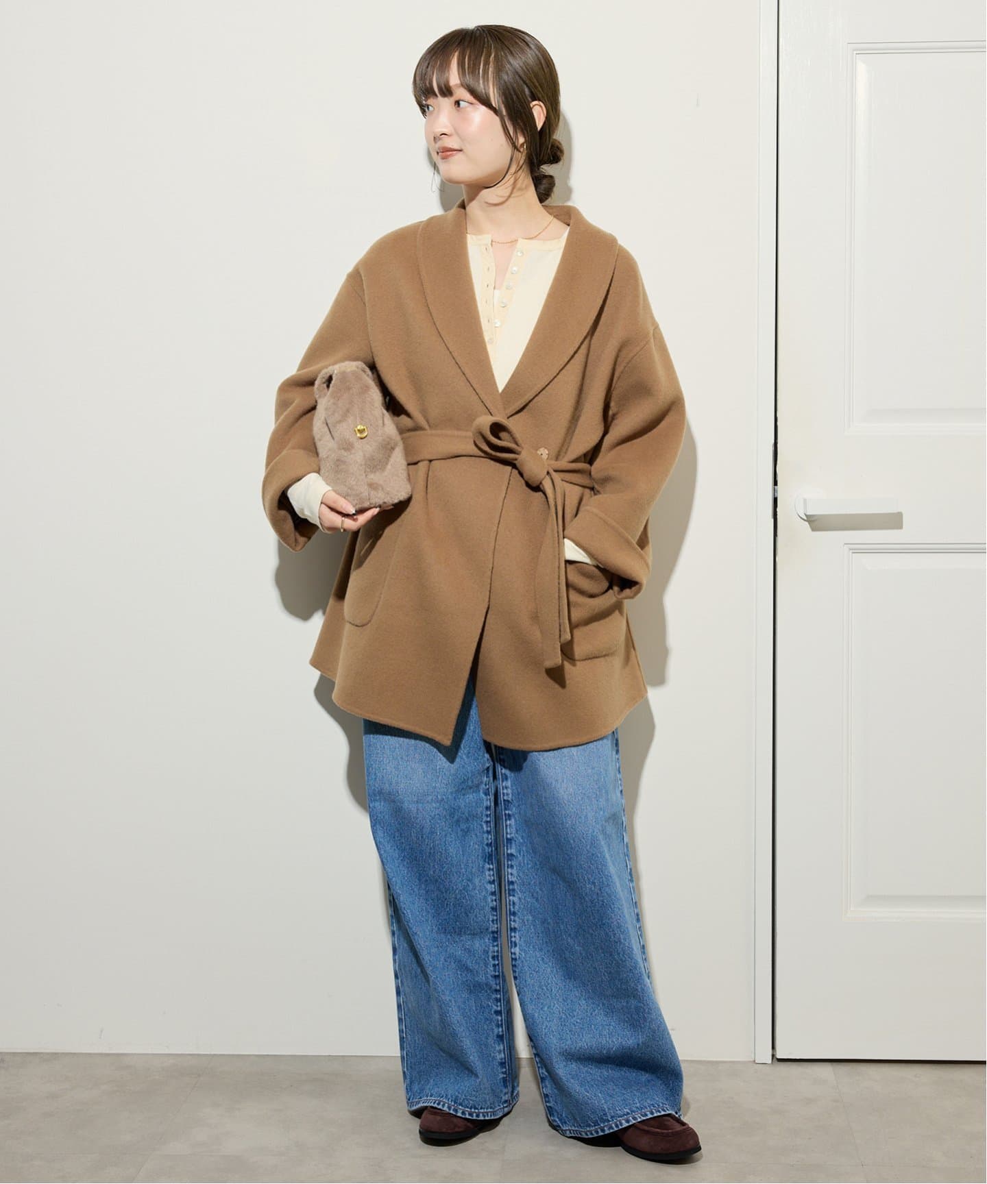 SLOBE IENA フーディECOファー 38サイズ SLOBE IENA フーディECOファー 38サイズ