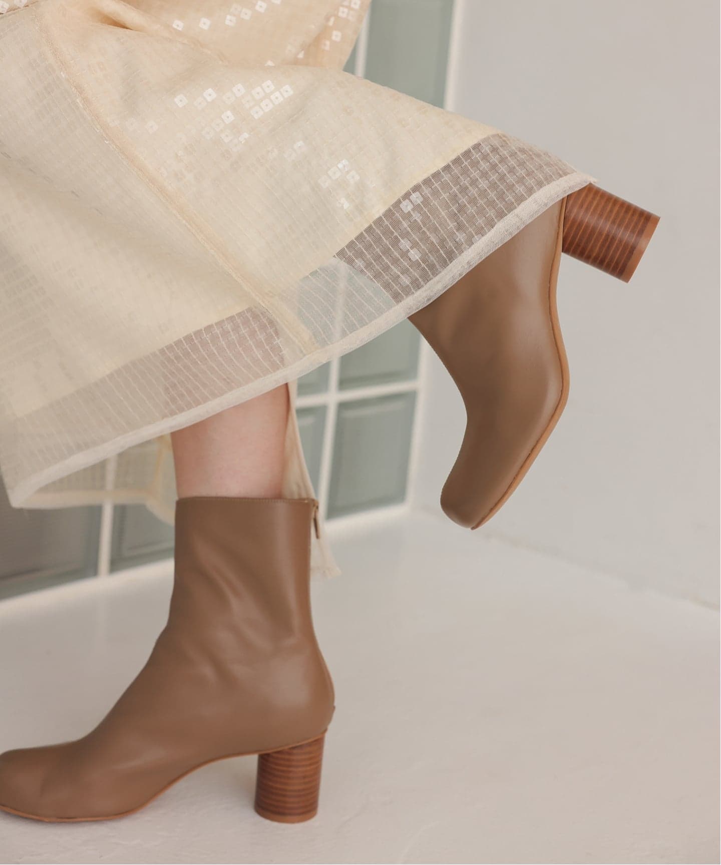 WEB限定サイズあり/追加》SLOBE スクエアトゥショートブーツ（ブーティ