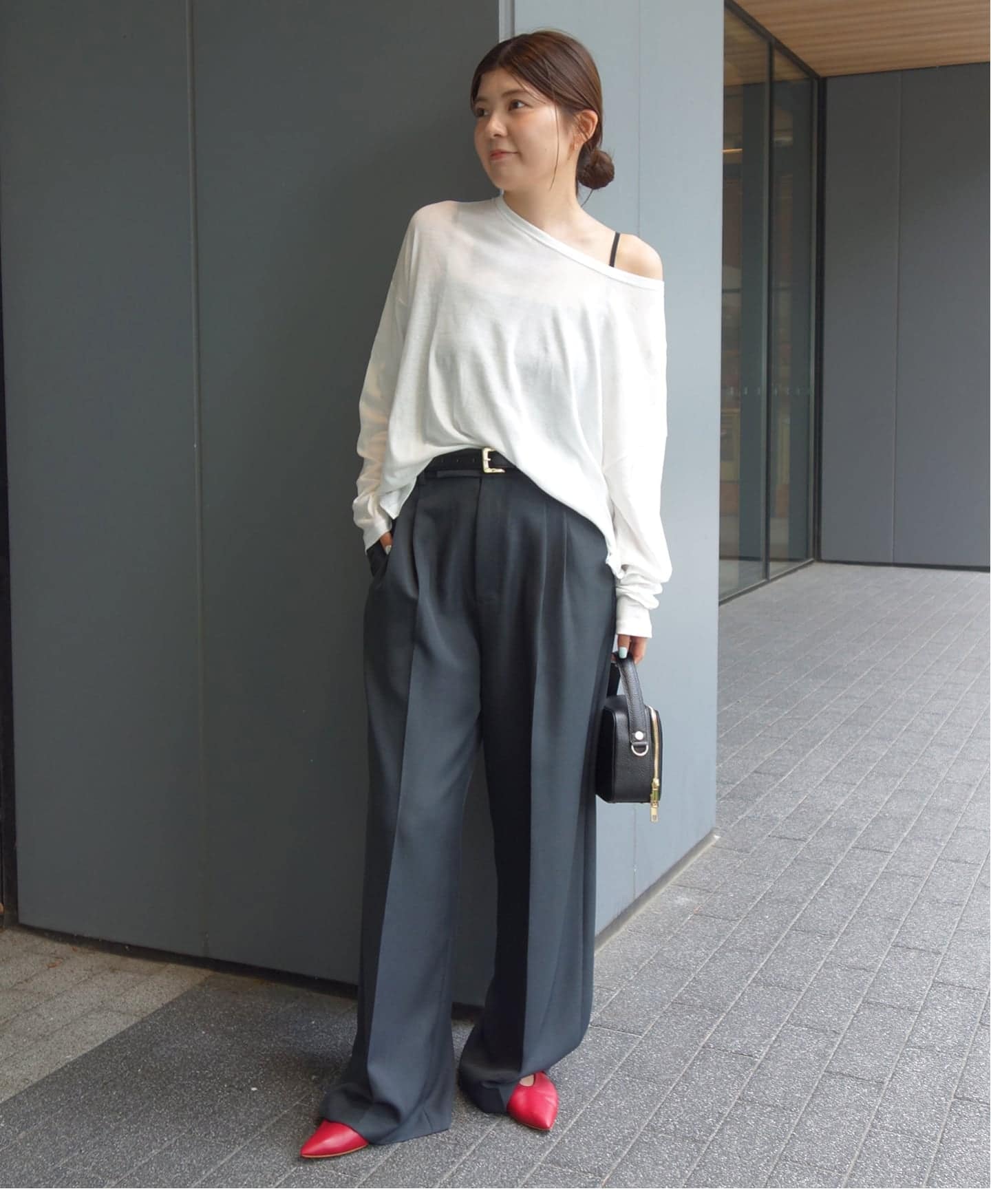 未使用　SLOBE IENA　ボニータス ポインテッドパンプス　24.5 追加2》BONITAS/ボニータス ポインテッドパンプス（パンプス