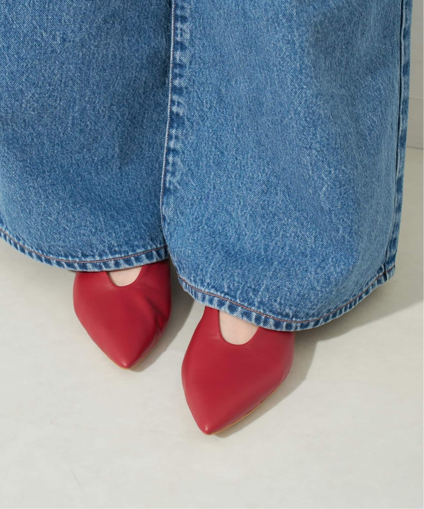 【美品】BONITAS SLOBE IENA ポインテッドパンプス　ブラック 一部WEB限定/追加予約》BONITAS/ボニータス レザーポインテッド