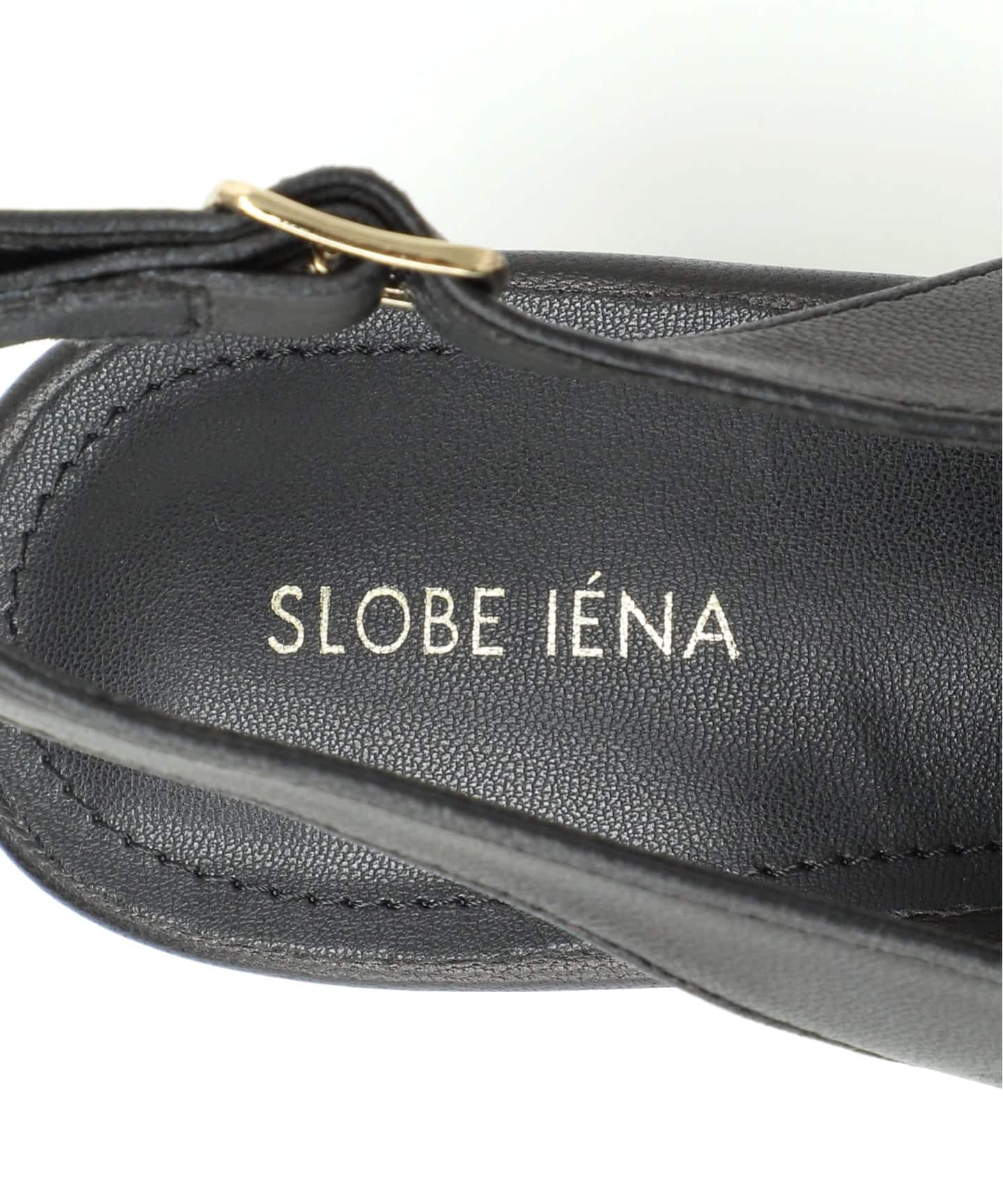 美品　SLOBE IENA ブラックレザースリングバックパンプス 追加》SLOBE バッグスリングパンプス（パンプス）｜SLOBE IENA