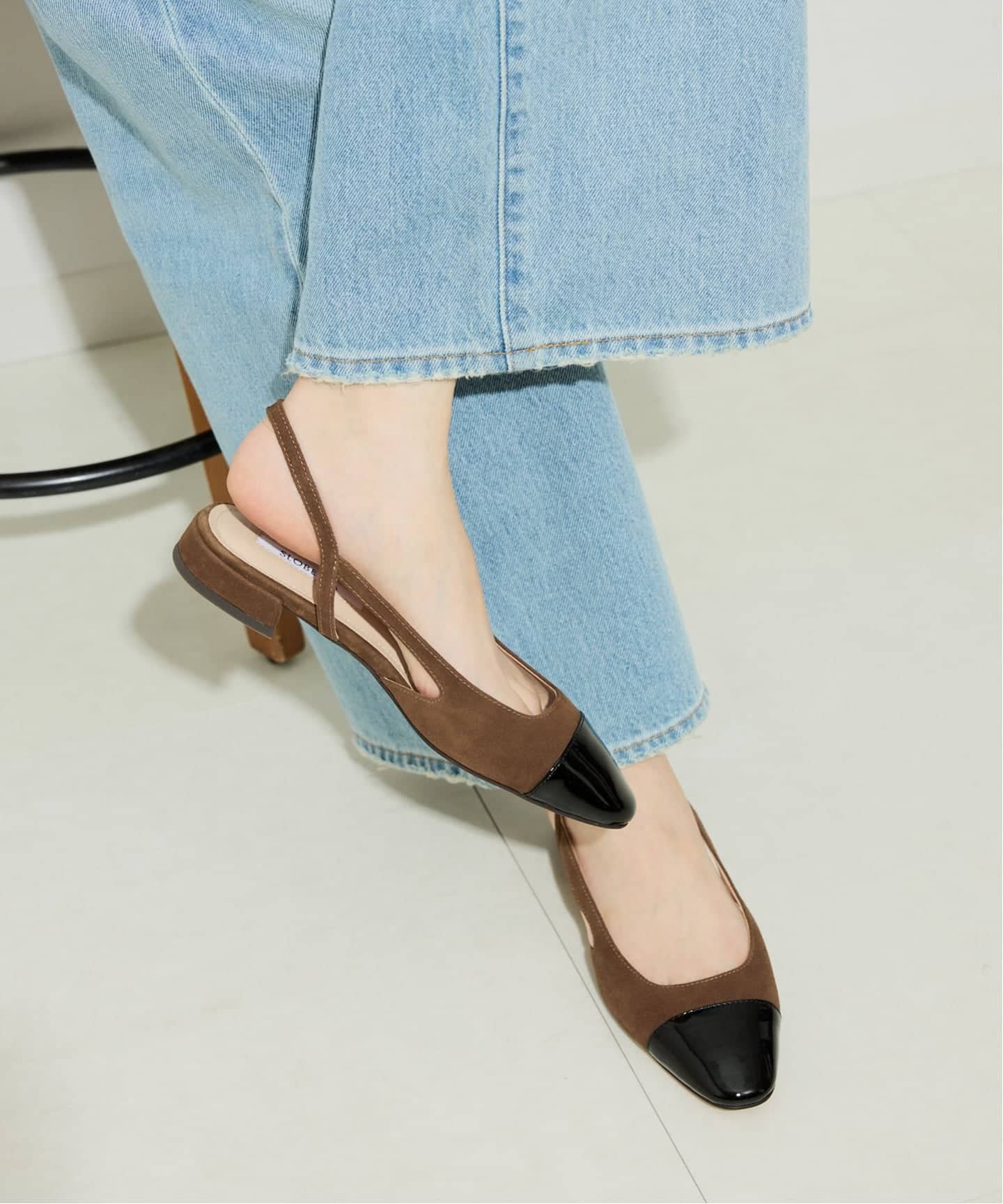 SLOBE IENA スローブイエナ バックスリングパンプス 24cm 美品 SLOBE パテントバックスリング（パンプス）｜SLOBE IENA