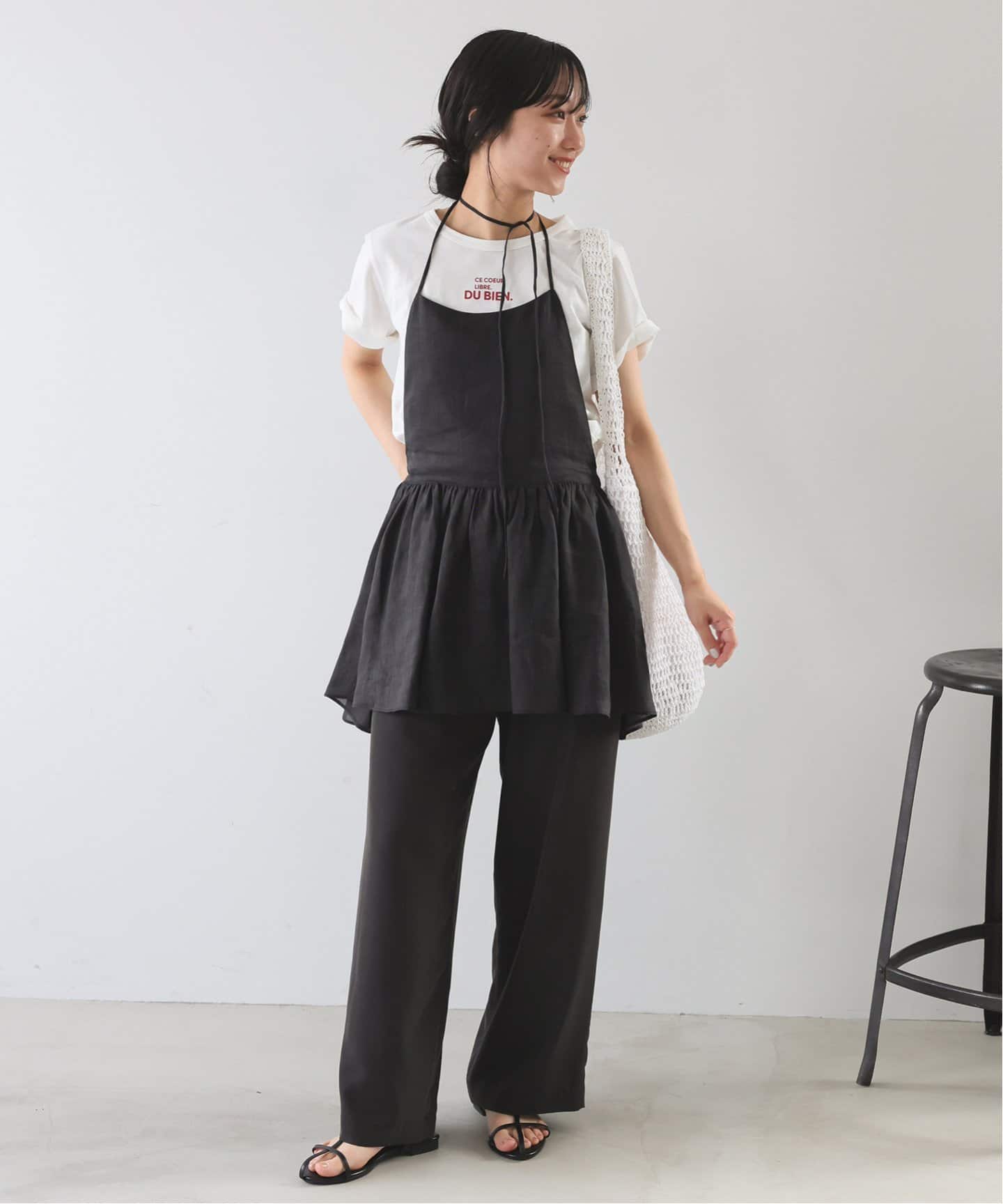 スローブイエナ　ブラック　サンダル SLOBE フラットサンダル（サンダル）｜SLOBE IENA（スローブ