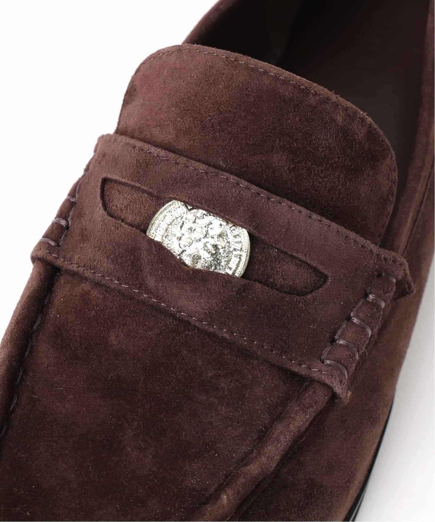 SLOBE ブラウン ローファー 24.5 WEB限定/追加2予約》SLOBE コインローファー（ローファー