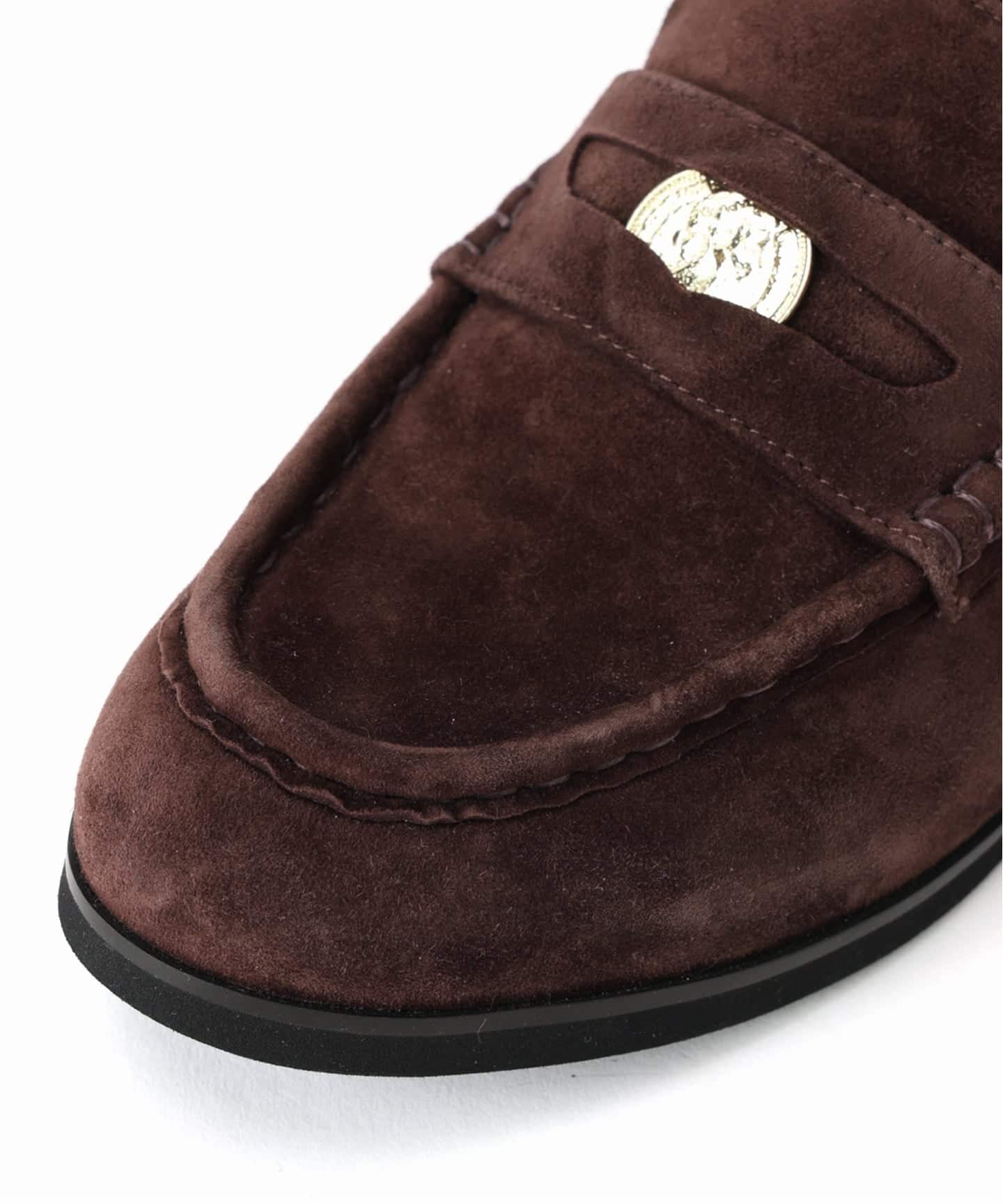 SLOBE ブラウン ローファー 24.5 WEB限定/追加2予約》SLOBE コインローファー（ローファー