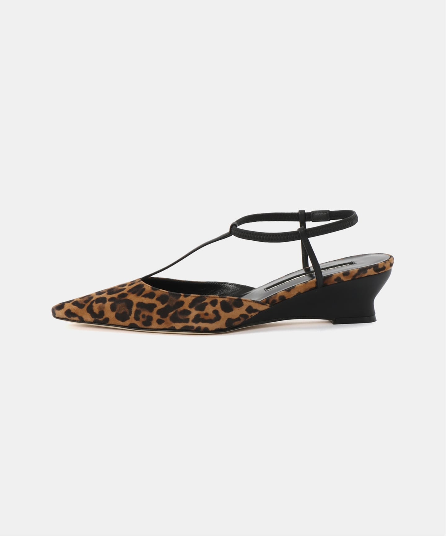 一部店舗・WEB限定》BRENTELLA / ブレンテッラ T-STRAP WEDGE LEO