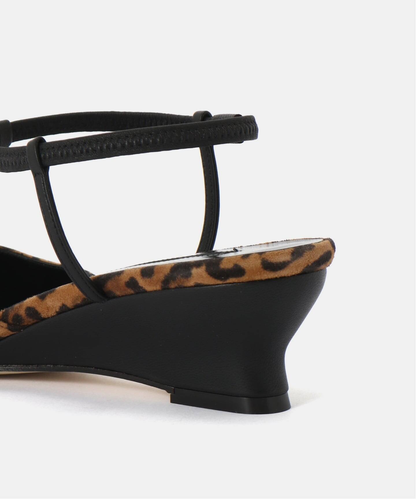 一部店舗・WEB限定》BRENTELLA / ブレンテッラ T-STRAP WEDGE LEO