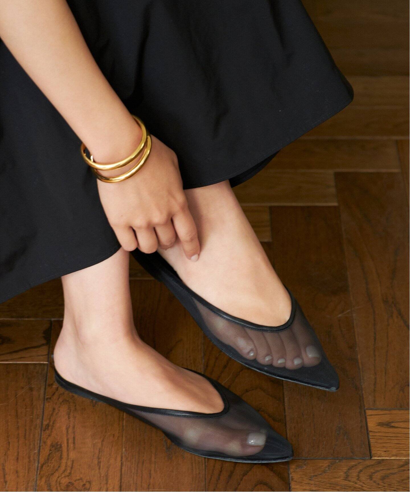 追加》CORSO ROMA 9/コルソローマ 別注 MESH FLAT ミュール（フラット  