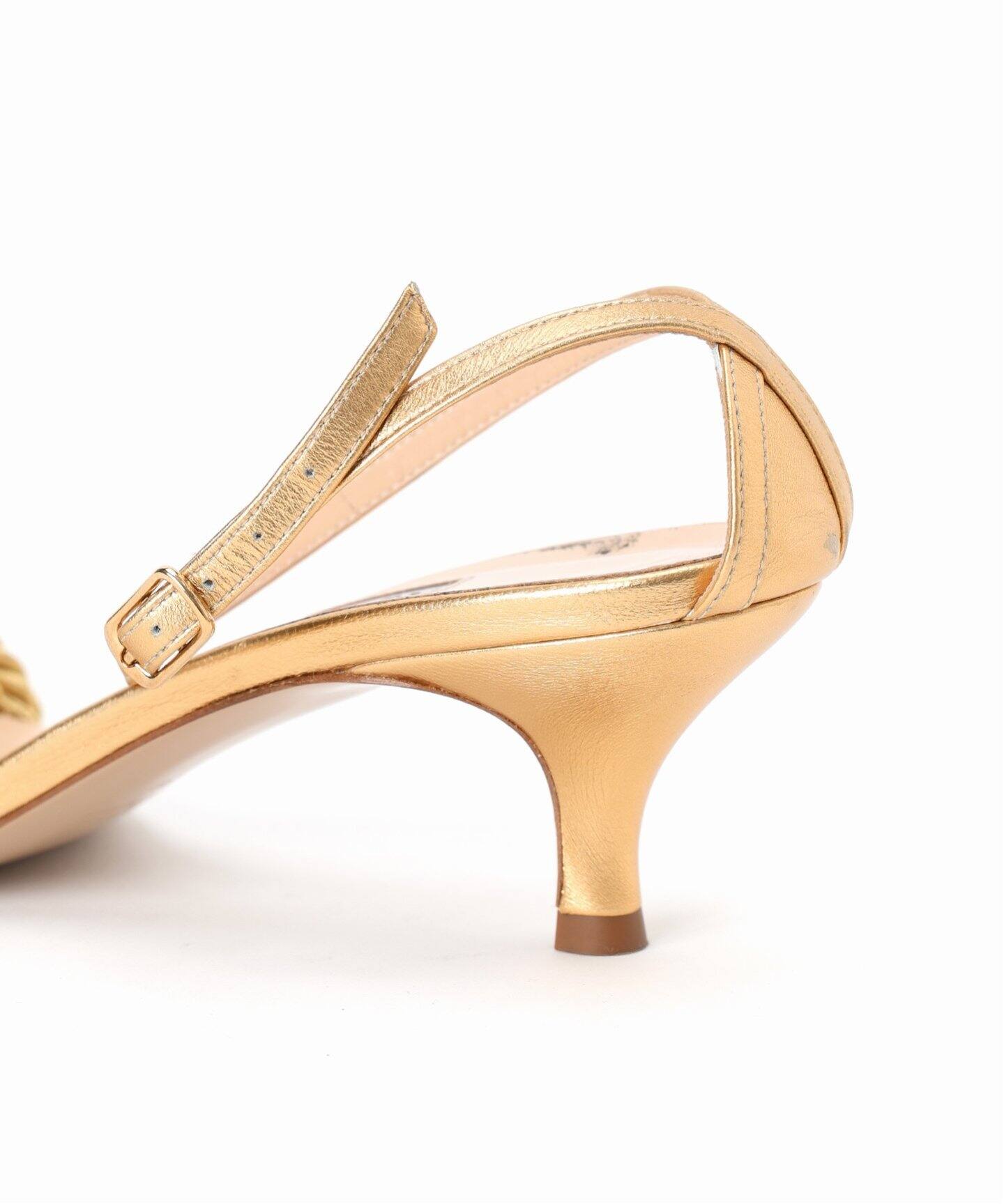 未使用品！ネブローニ フラットサンダル ゴールド 36 （NEBULONI E  