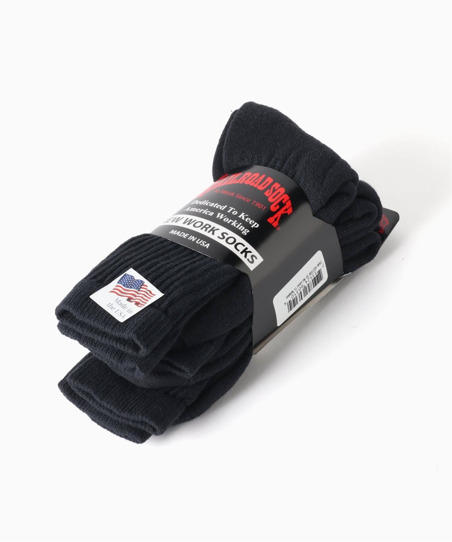 RAILROAD SOCK / レイルロードソック Crew Work (3pairs)（ソックス