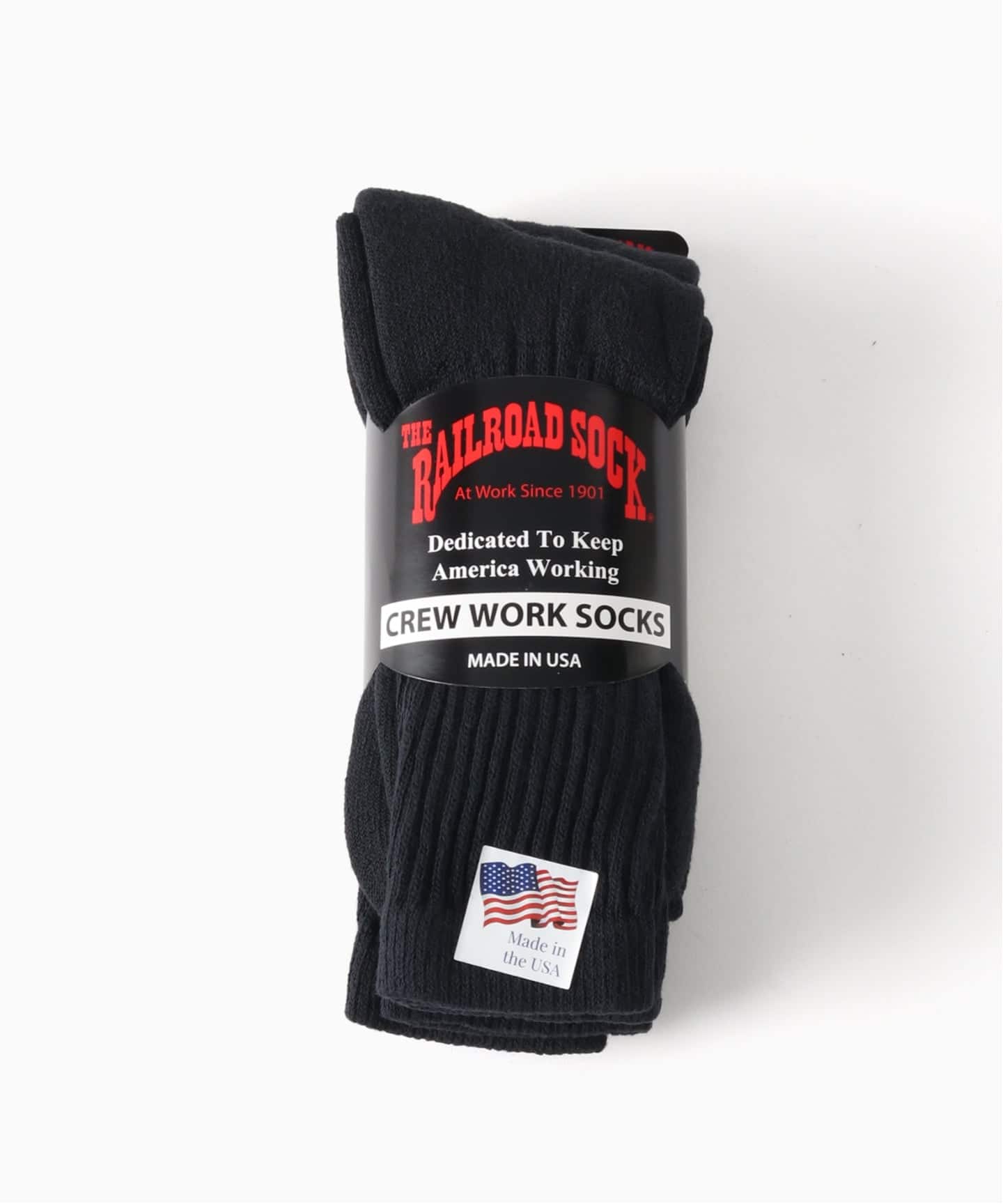 RAILROAD SOCK / レイルロードソック Crew Work (3pairs)（ソックス