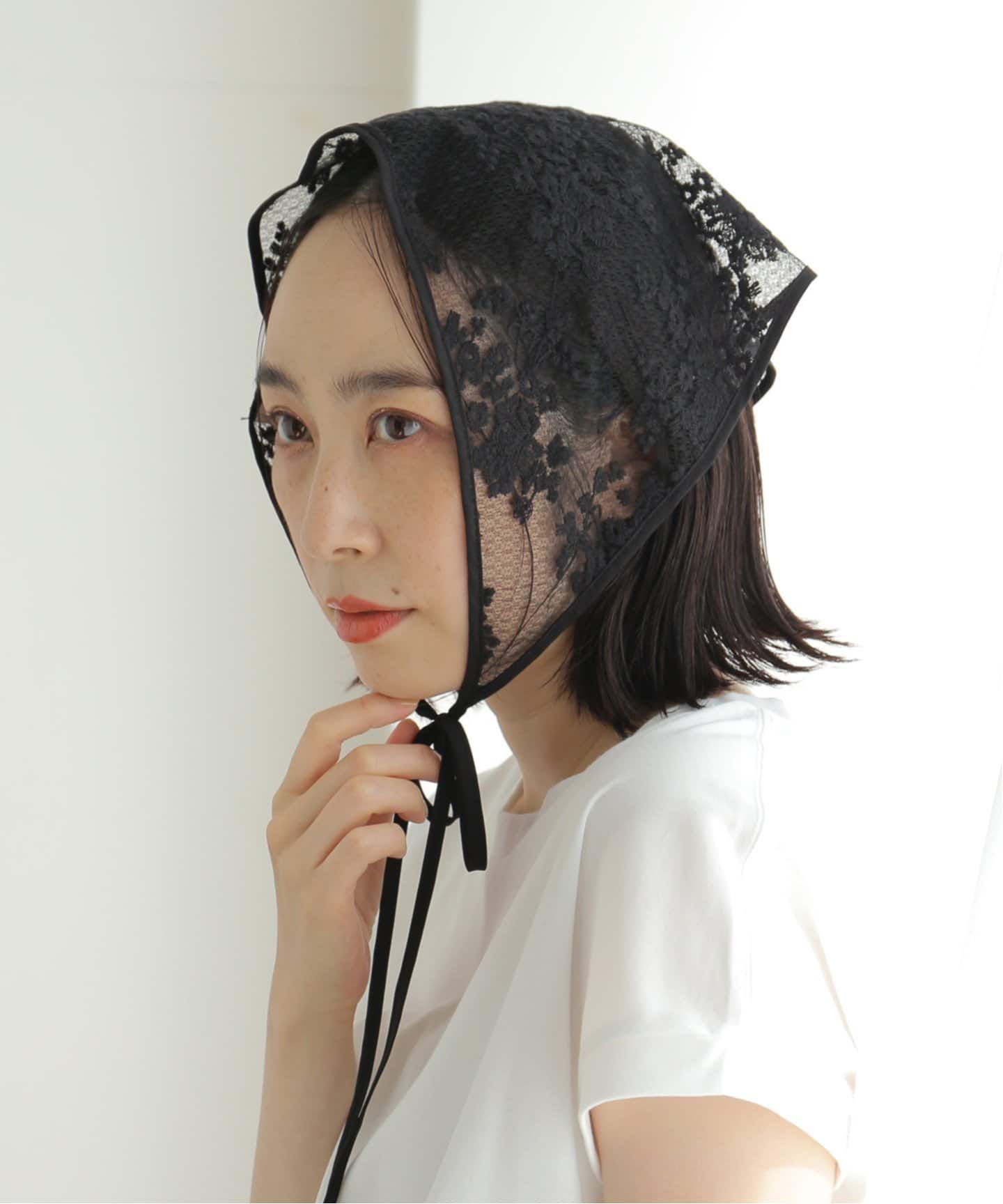 Sugri チュールバブーシュカ Babushka black tulle lace babushka(black) | PROVOKE design bou