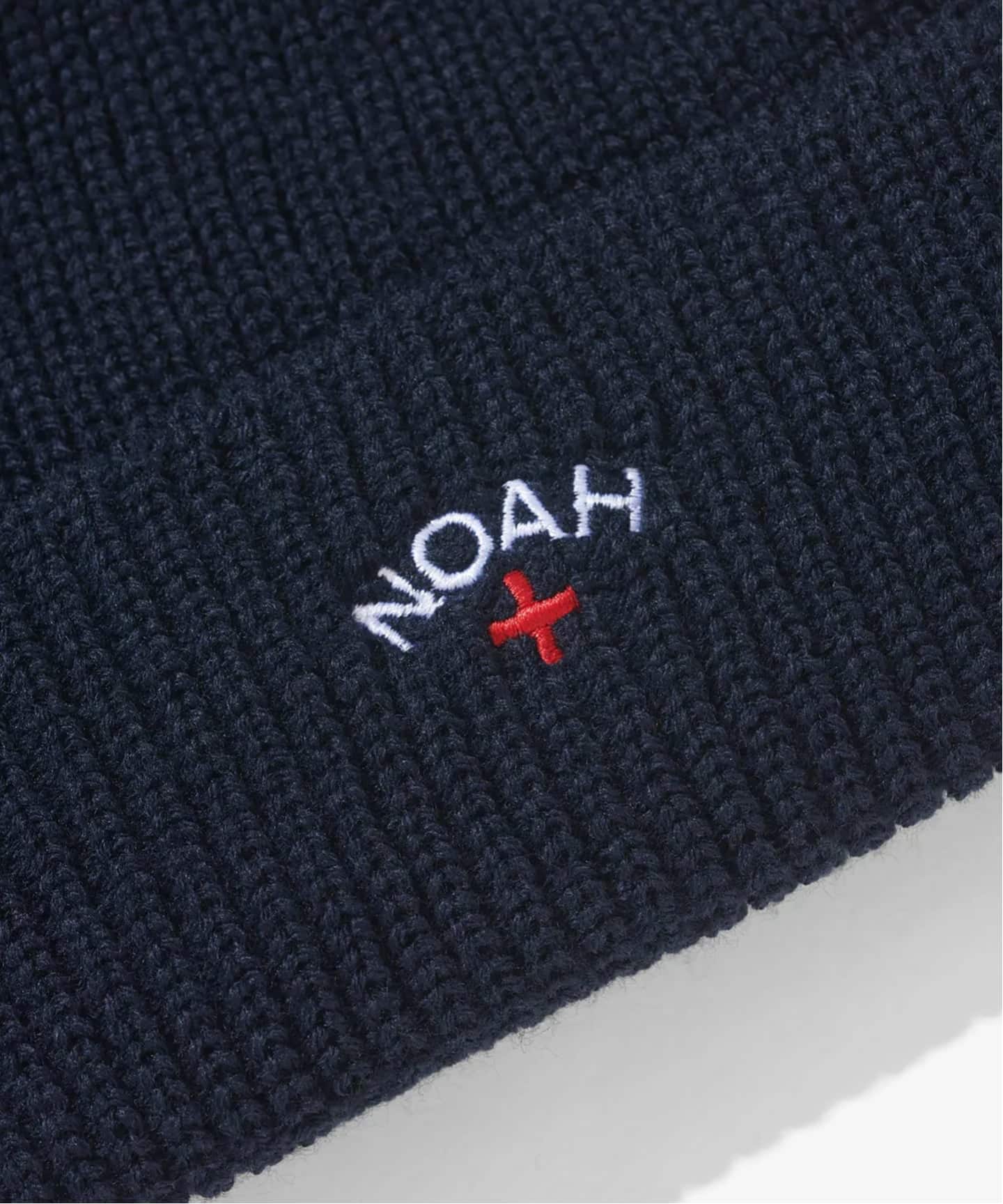 美品 NOAH ノア ニット帽 キャップ ネイビー アクリル カナダ製 NOAH（ノア）の「Core Logo Beanie（ニットキャップ/ビーニー