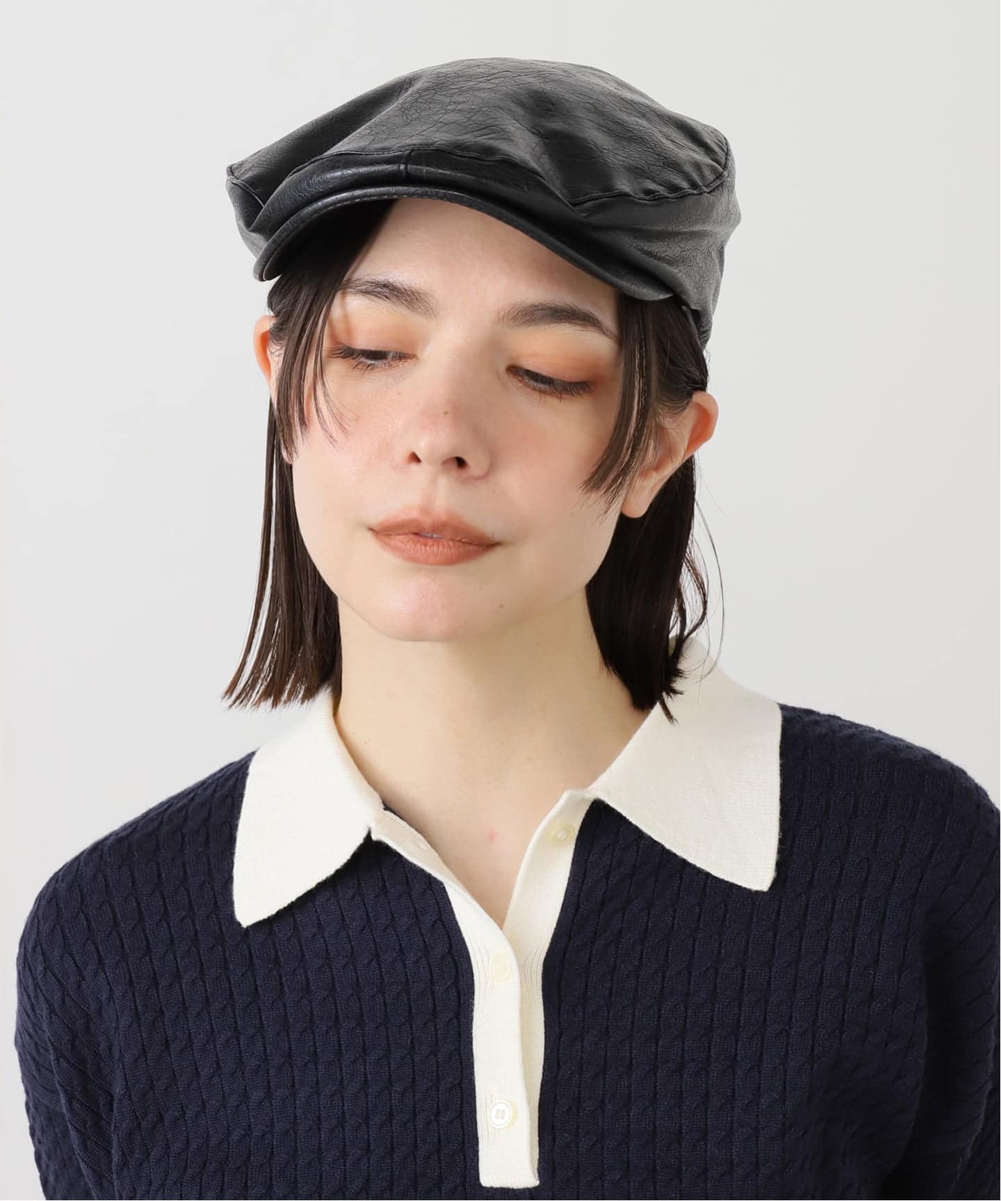 AWESOME NEEDS/オーサムニーズ CLASSICHUNTINGCAP LEATHER
