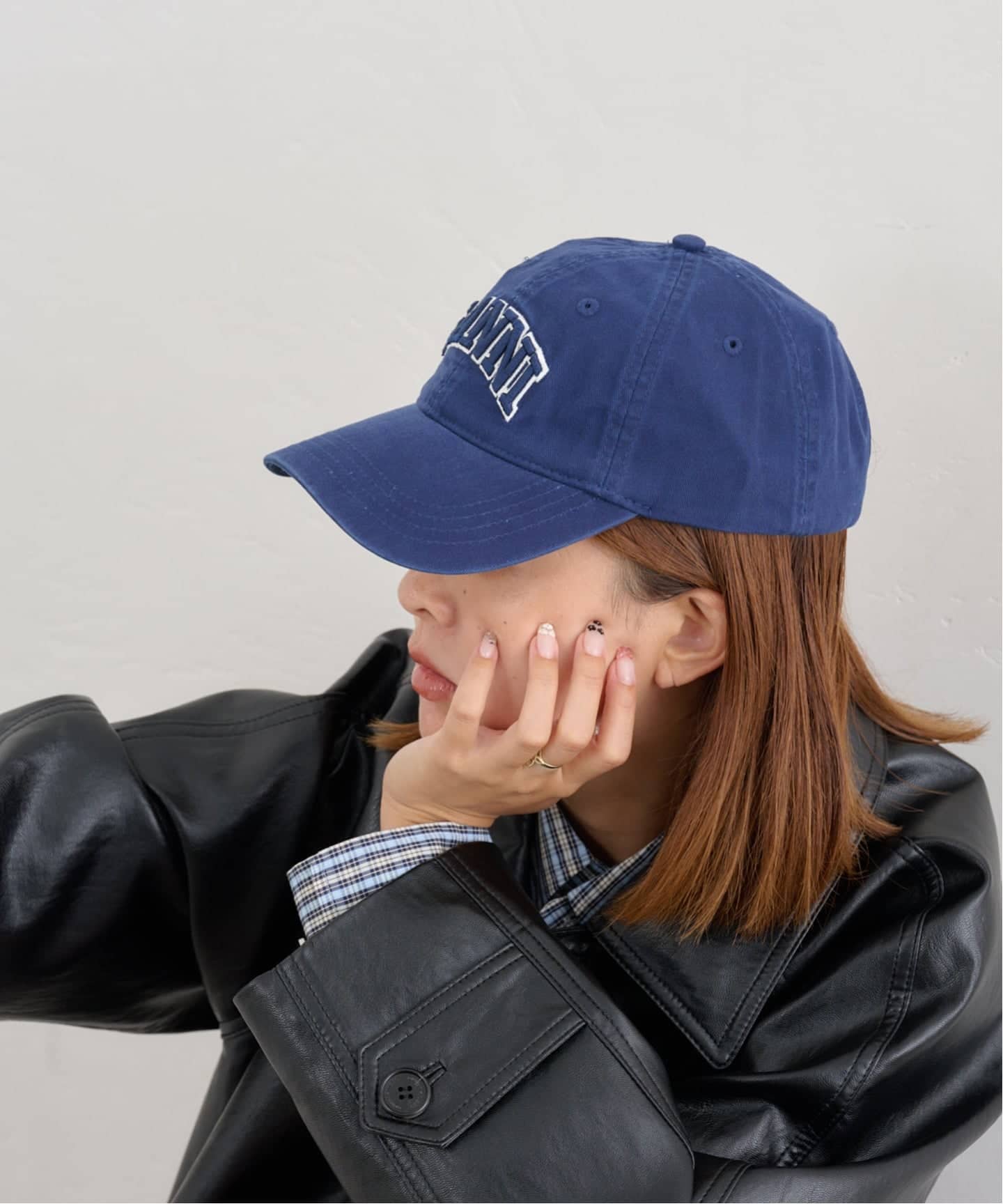 GANNI/ガニー Washed Cotton Canvas Cap Emb（キャップ）｜U by