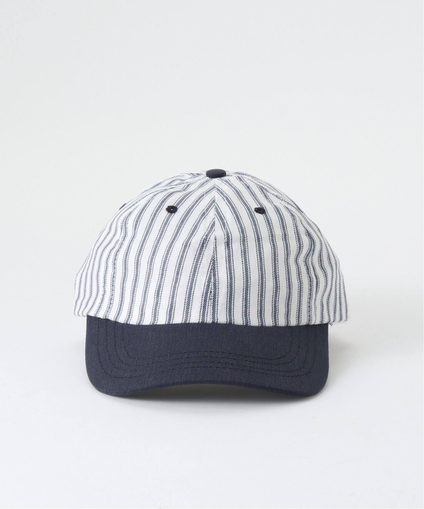 KAPITAL アイボリーと青のストライプキャップ KAPITAL アイボリーと青のストライプキャップ 40's Lee