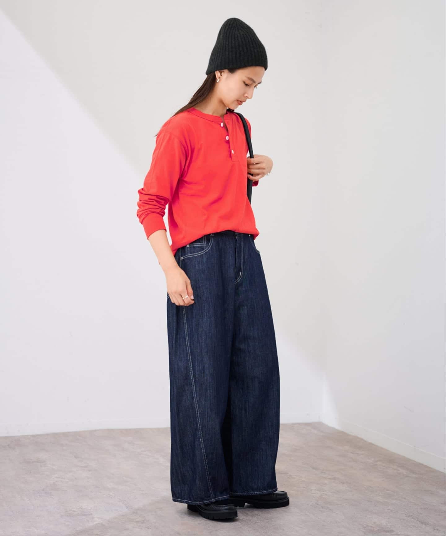 ASAUCE MELER/アソースメレ ミドルゲージカシミヤリブワッチ