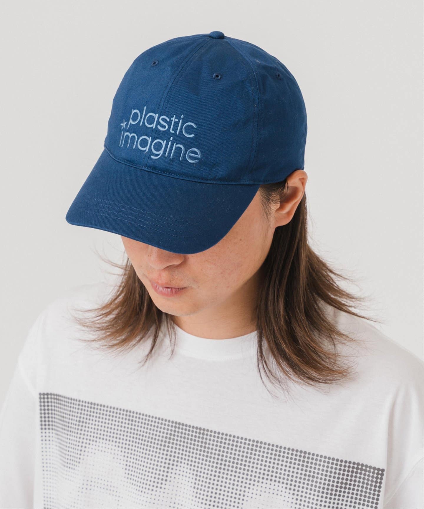 emis♡ブラックキャップ美品 PLASTIC IMAGINE (プラスチックイマジン) 別注 LOGO CAP
