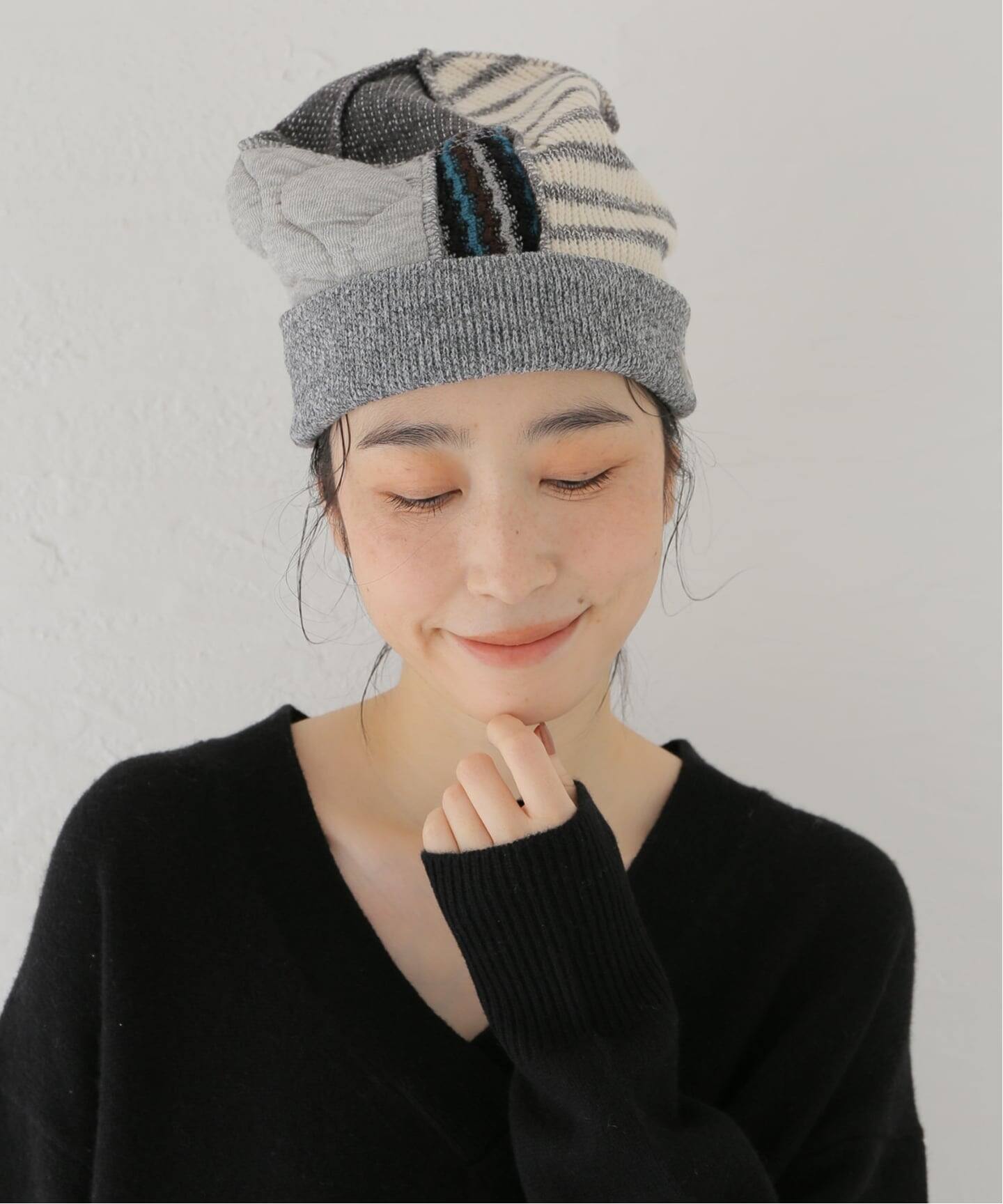 Geek Office / ギークオフィス】COYSEIO / PATCHWORK BEANIE（ニット