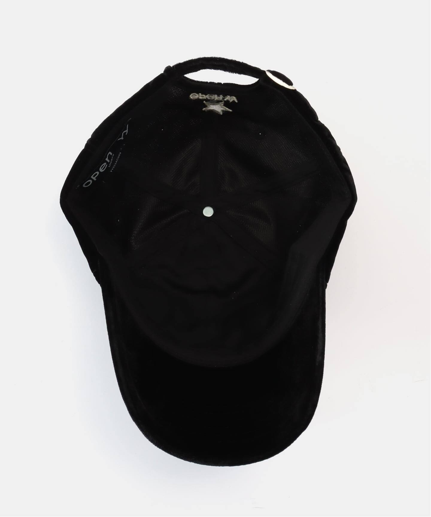 OPEN YY ベルベット キャップ ブラック OPEN YY: Black Detachable Ear