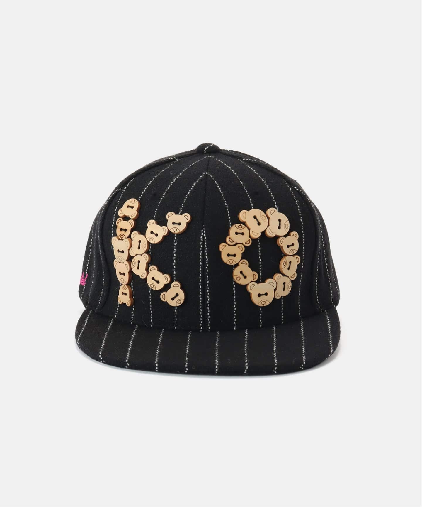 MOMENTEL / モーメンタル K.O. Bear button striped cap（キャップ