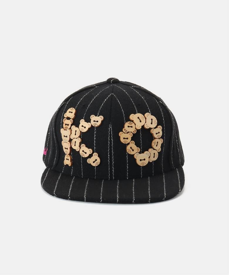 MOMENTEL / モーメンタル K.O. Bear button striped cap（キャップ MOMENTEL 帽子