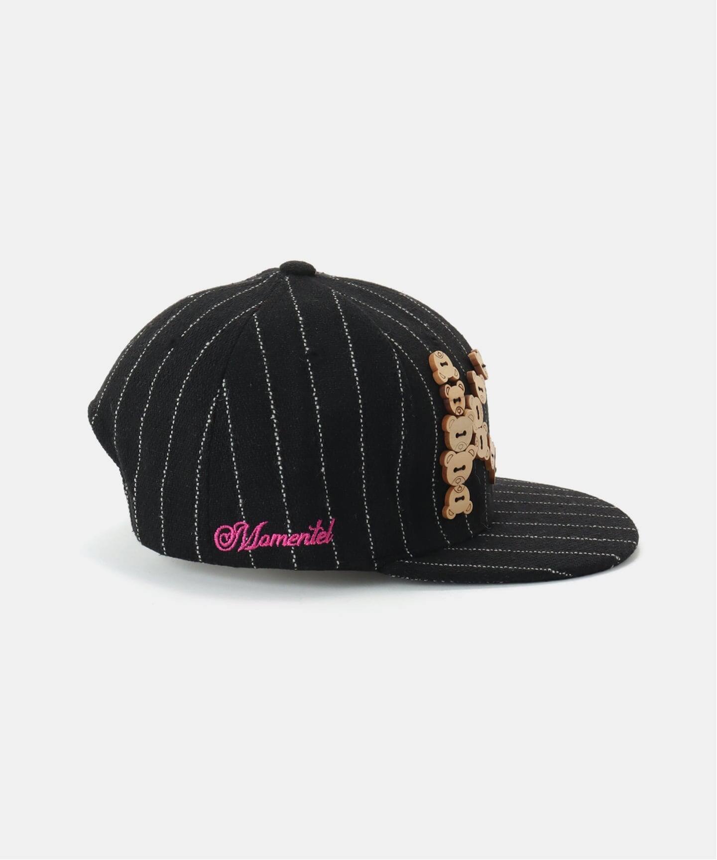 momentel キャップ 帽子 KO MOMENTEL / モーメンタル K.O. Bear button striped cap（キャップ
