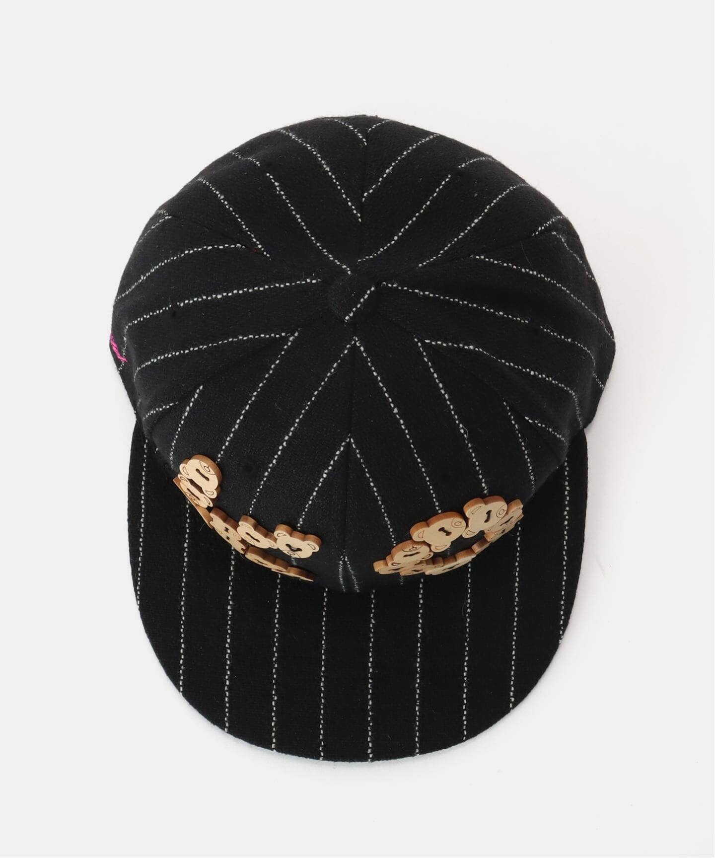 MOMENTEL / モーメンタル K.O. Bear button striped cap（キャップ
