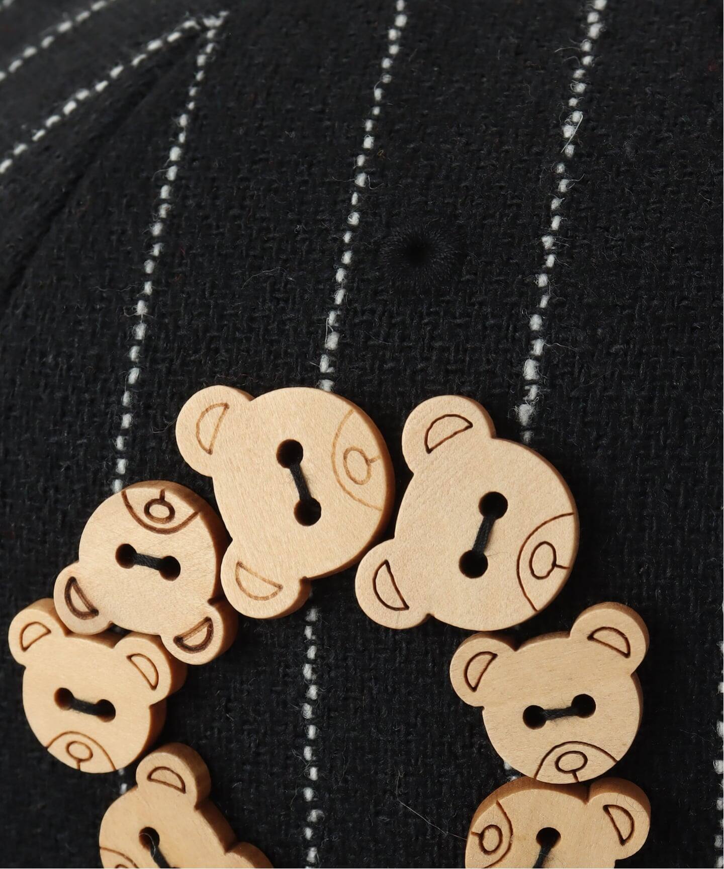 MOMENTEL / モーメンタル K.O. Bear button striped cap（キャップ