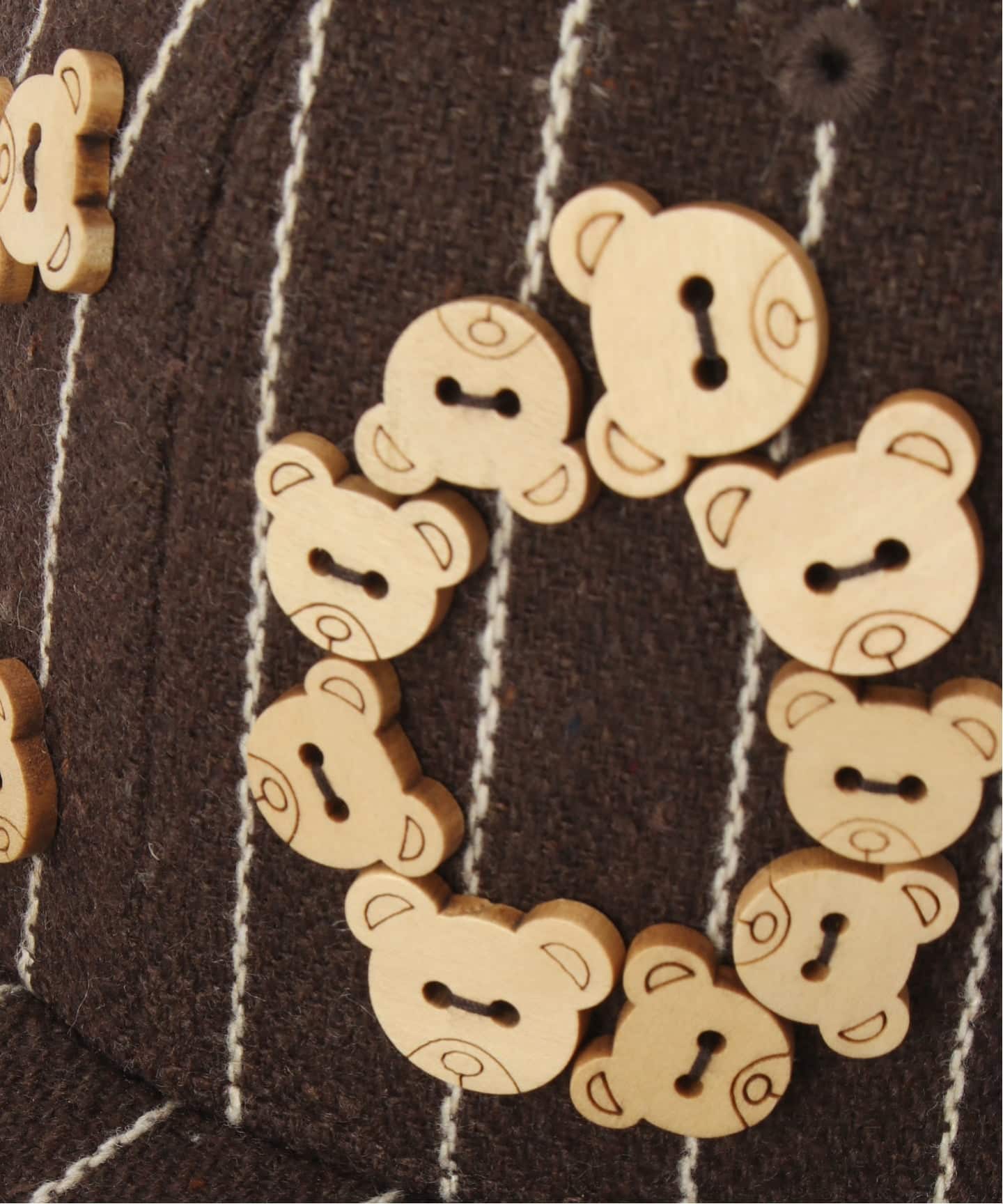 MOMENTEL / モーメンタル K.O. Bear button striped cap（キャップ