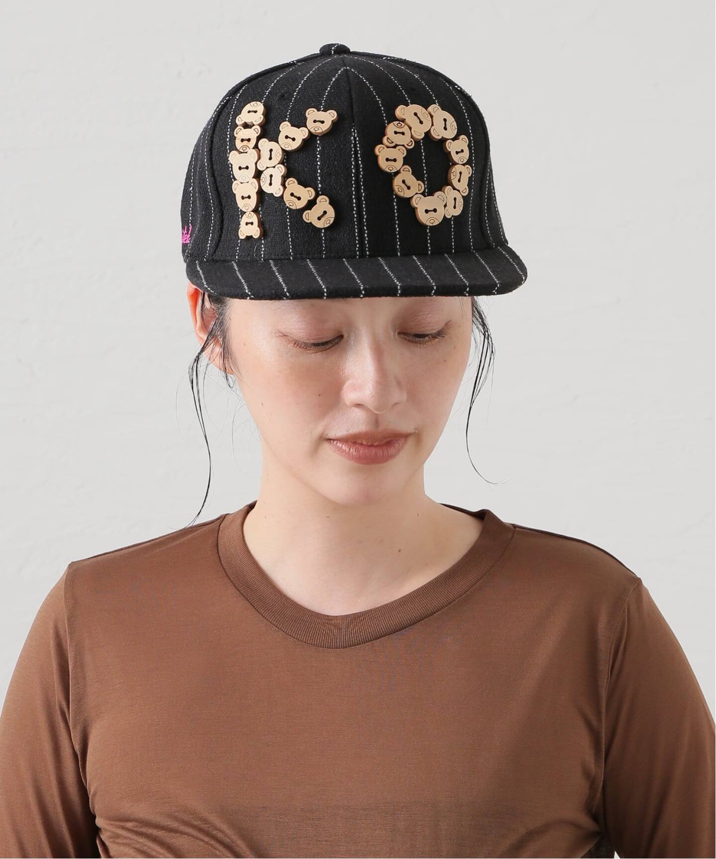 MOMENTEL / モーメンタル K.O. Bear button striped cap（キャップ