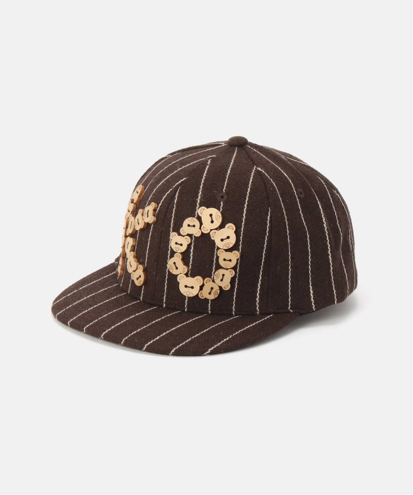 MOMENTEL / モーメンタル K.O. Bear button striped cap(キャップ MOMENTEL / モーメンタル K.O. Bear button striped cap(キャップ