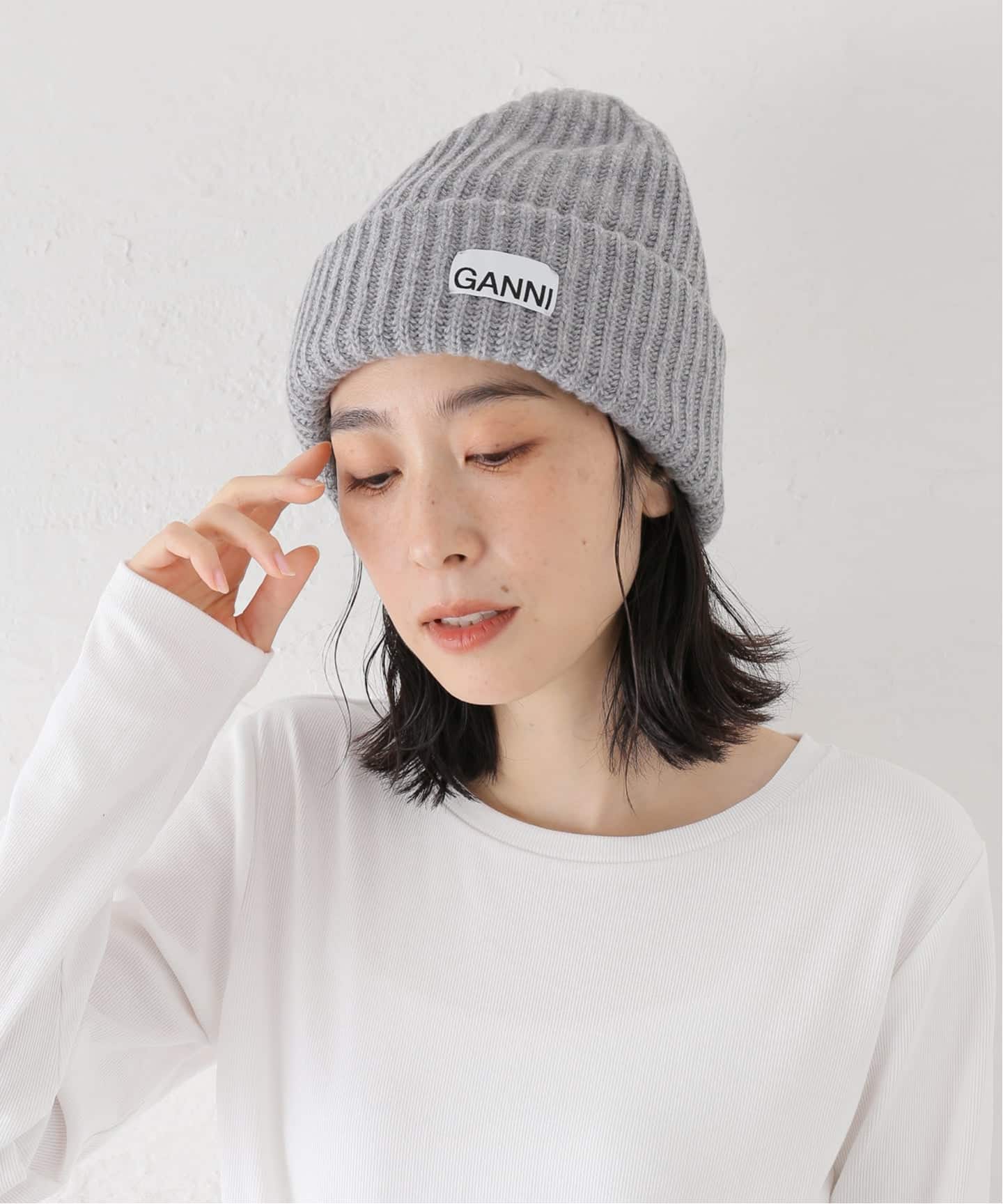 GANNI / ガニー Structured Rib Beanie（ニットキャップ・ビーニー
