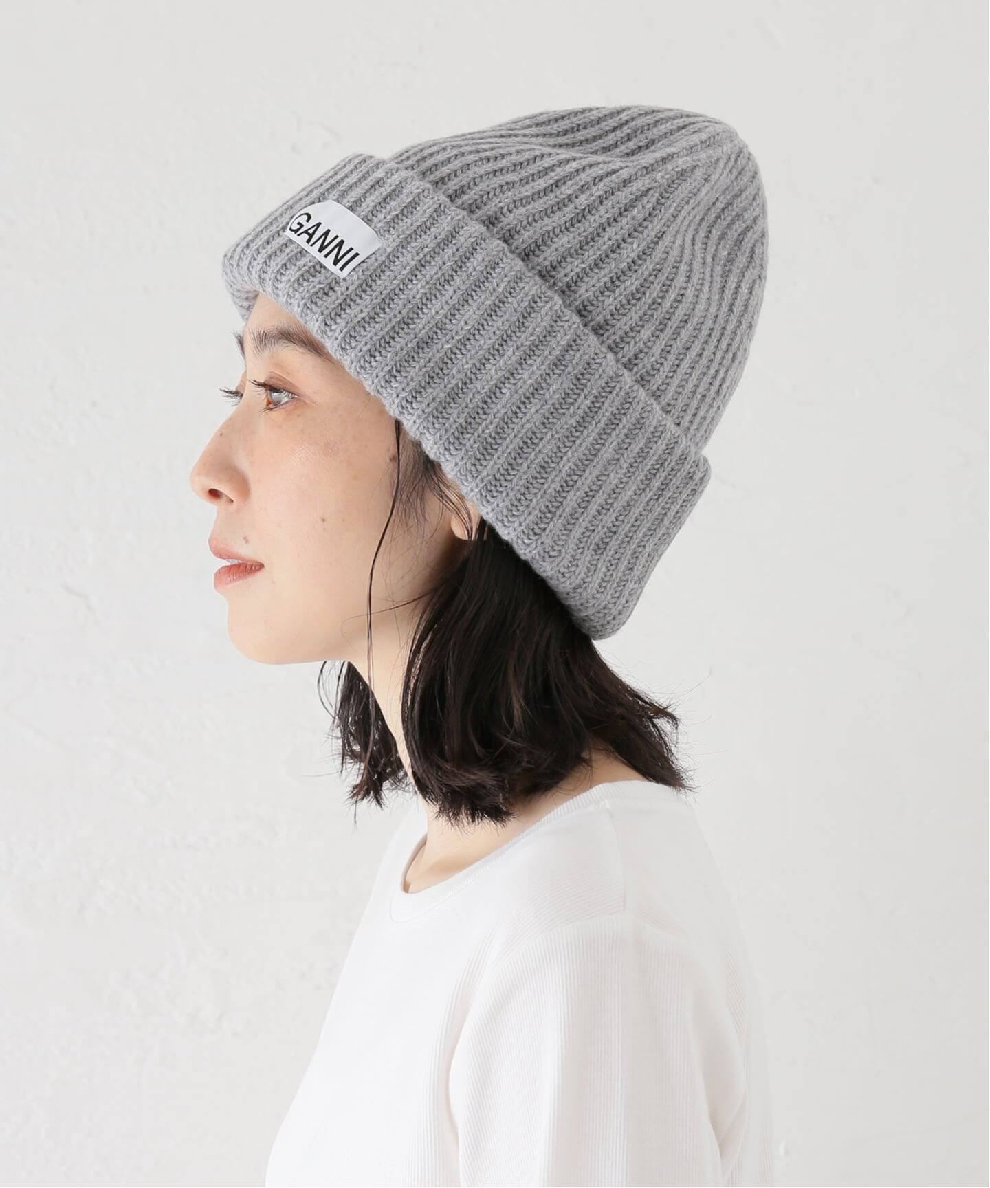GANNI / ガニー Structured Rib Beanie（ニットキャップ・ビーニー