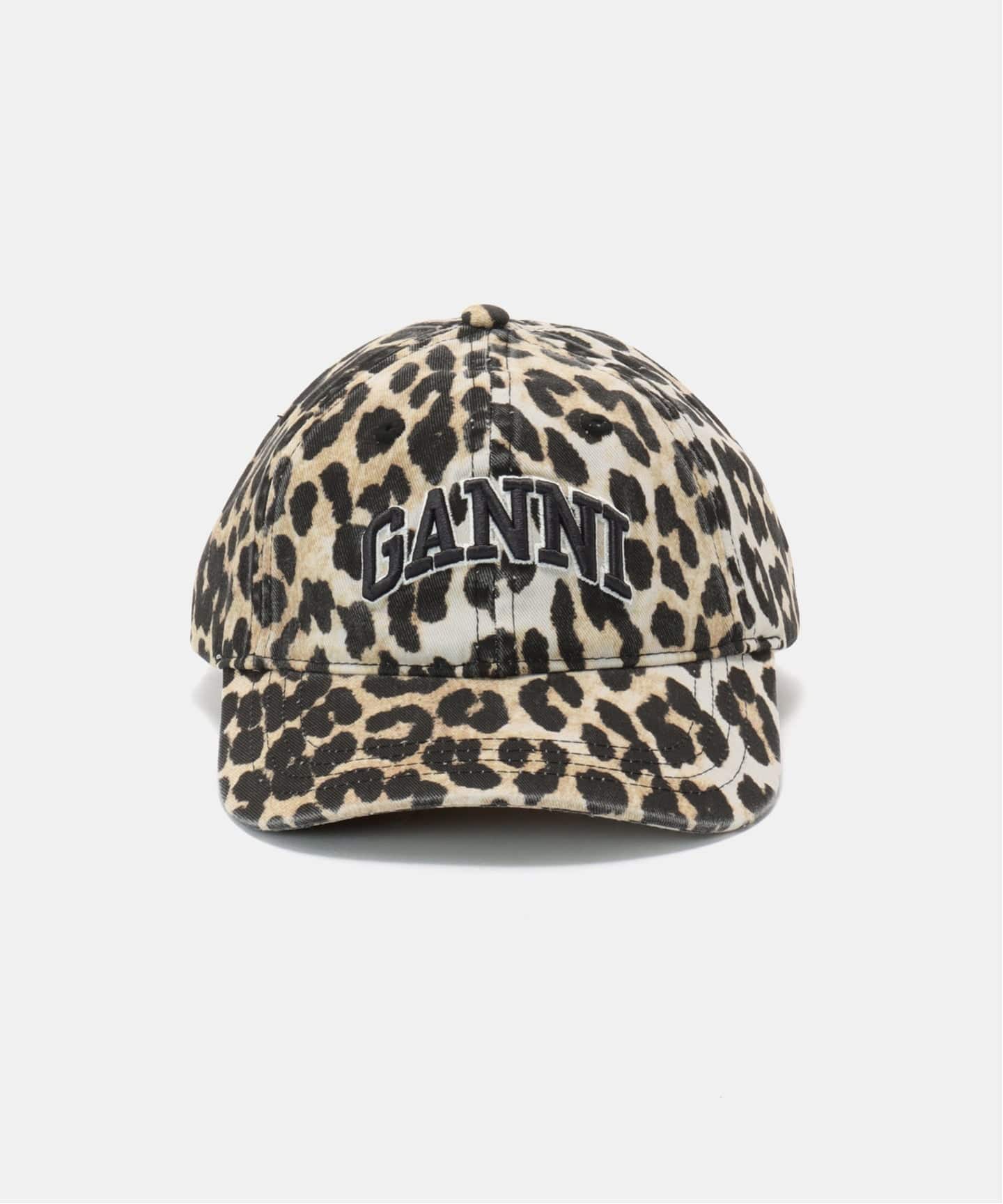 新品⭐️ガニー ganni レオパード　キャップ GANNI / ガニー Washed Cotton Canvas Cap Leo Emb（キャップ）｜PULP