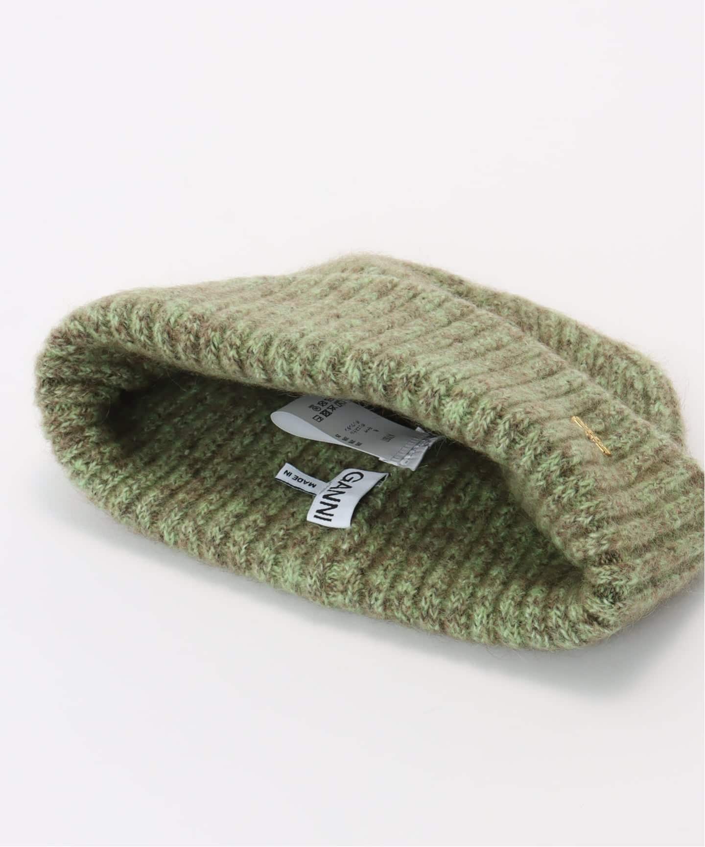 GANNI / ガニー Melange Brushed Mohair Beanie（ニットキャップ