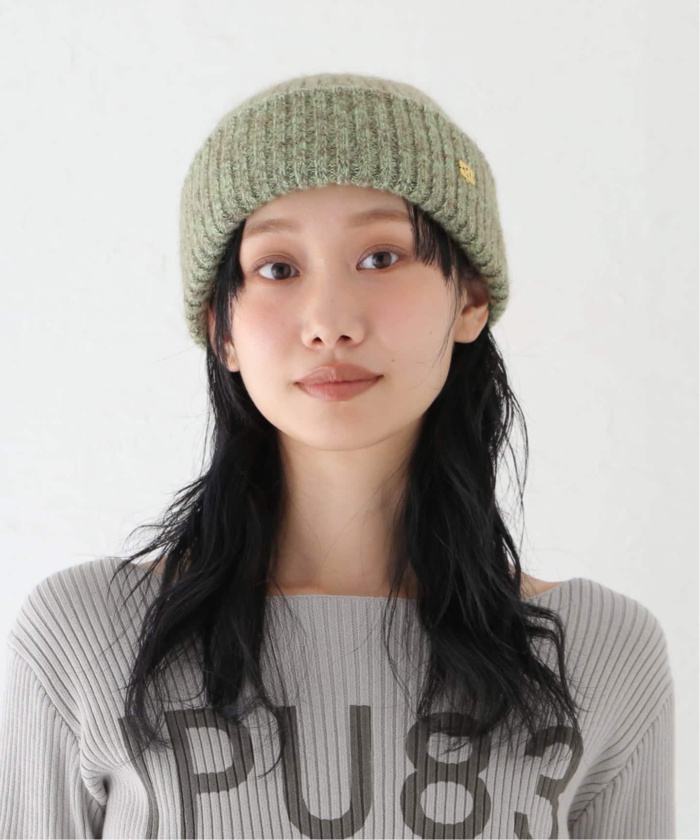 GANNI / ガニー Melange Brushed Mohair Beanie（ニットキャップ
