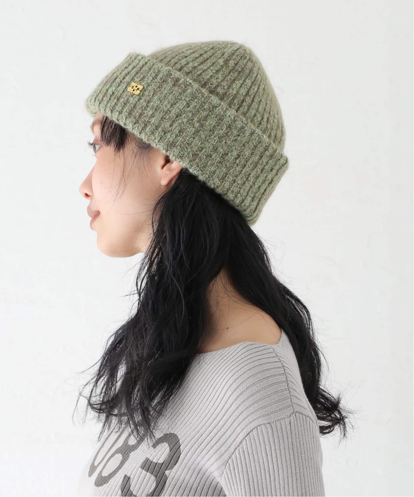GANNI ガニー モヘア　ニットキャップ GANNI / ガニー Melange Brushed Mohair Beanie（ニットキャップ