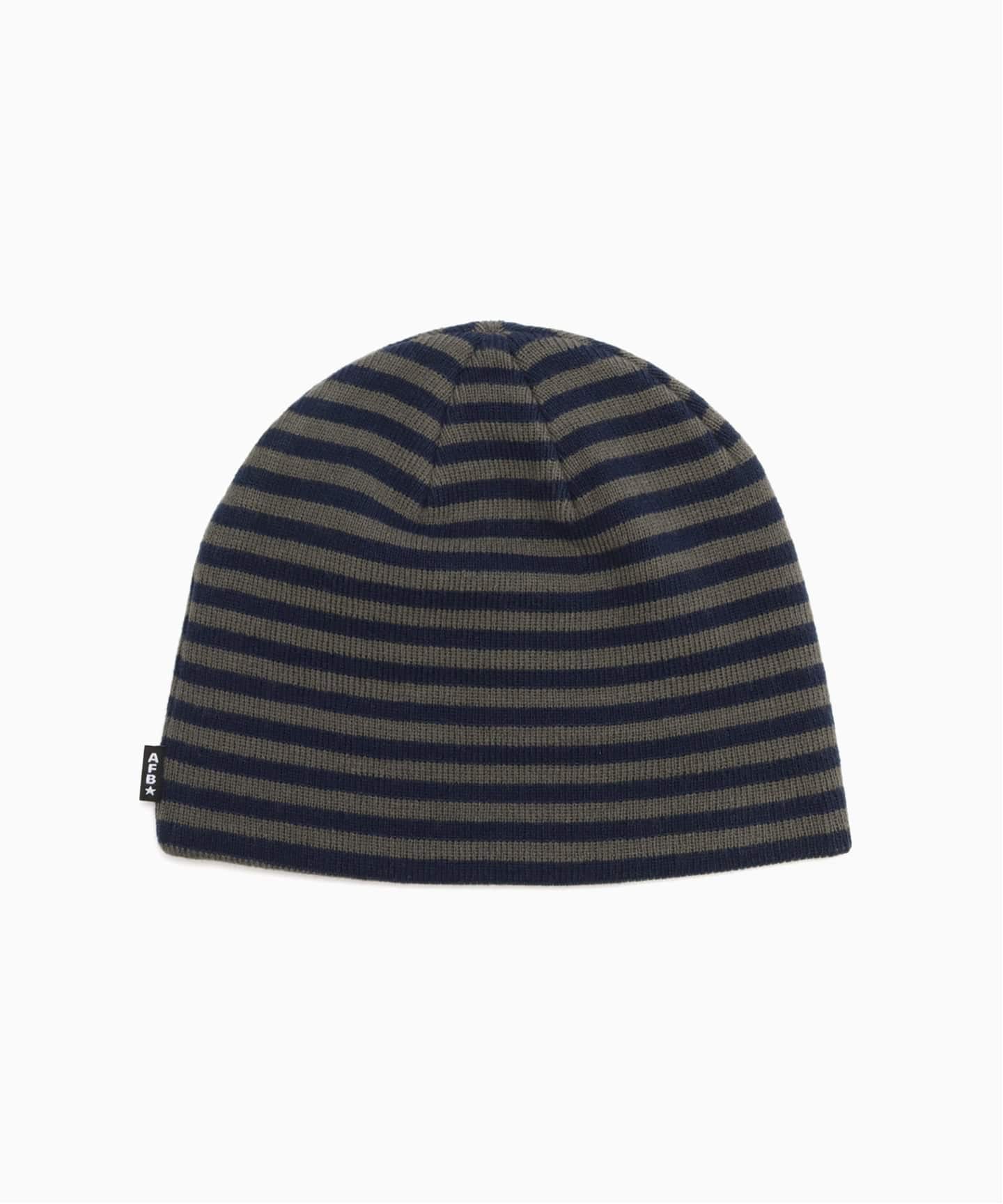 AFB ボーダーニット帽 ビーニー AFB / エーエフビー BORDER SINGLE BEANIE（ニットキャップ・ビーニー