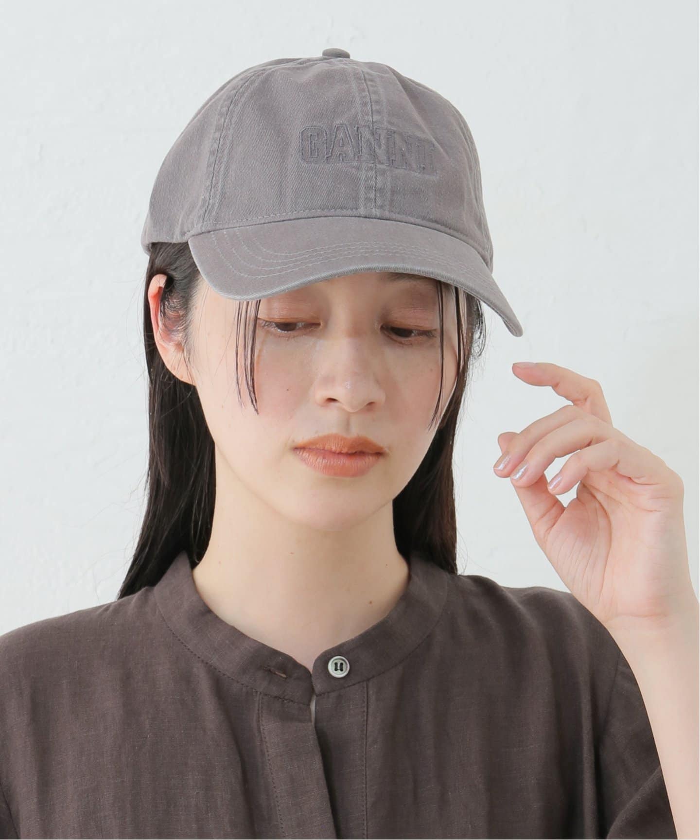 GANNI/ガニー】Cotton Poplin Long Sleeve Raglan S：シャツ