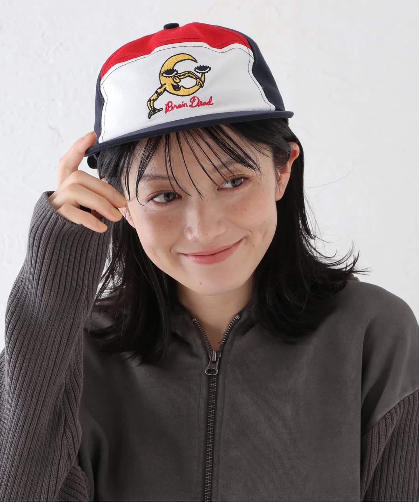 BRAIN DEAD/ブレインデッド】 WANING CRESCENT CURVED FRONT（キャップ