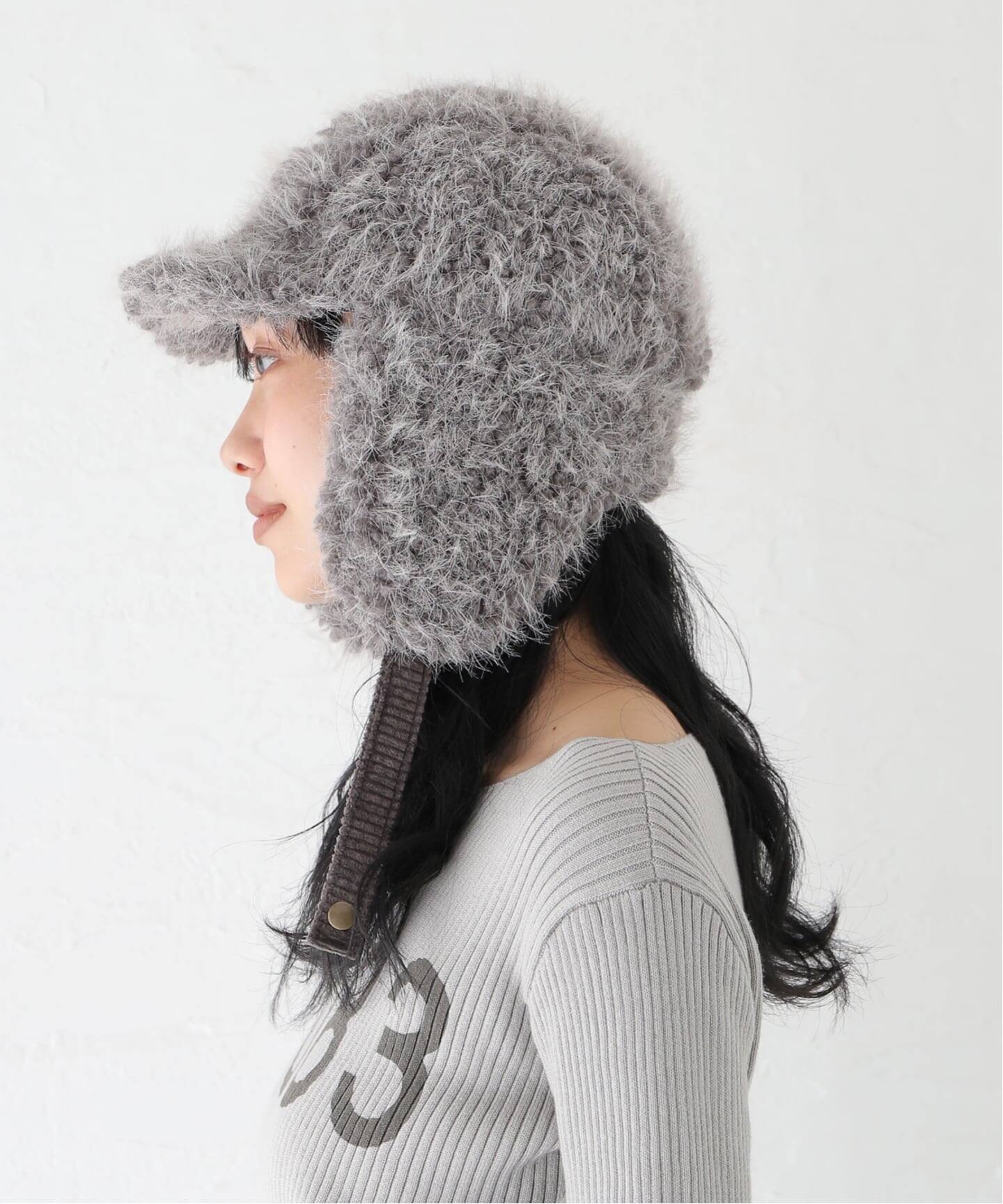 AWESOME NEEDS / オーサムニーズ】 FUR TRAPPER CAP_FLUFFY（キャップ