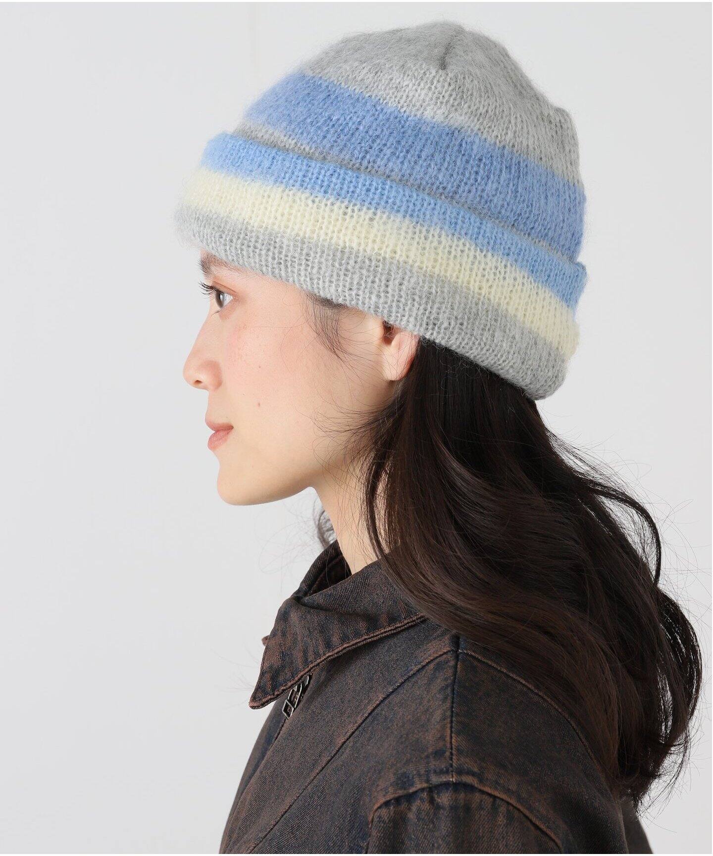 SON OF THE CHEESE / サノバチーズ】 MOHAIR MIX BORDER BEANIE 
