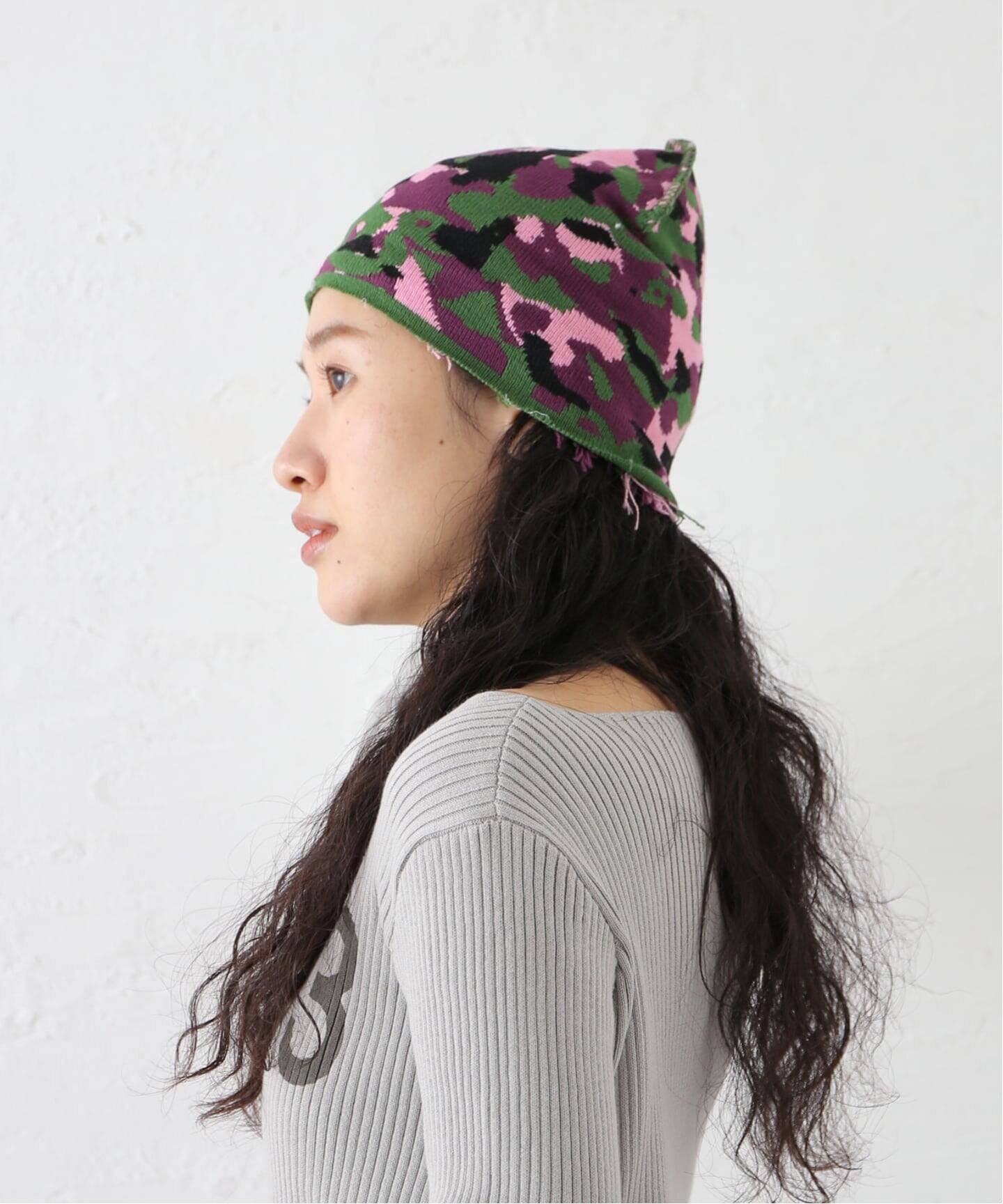 b.Eautiful/ビューティフル】b.e Camo Beanie C013-BN-005/006（ニット