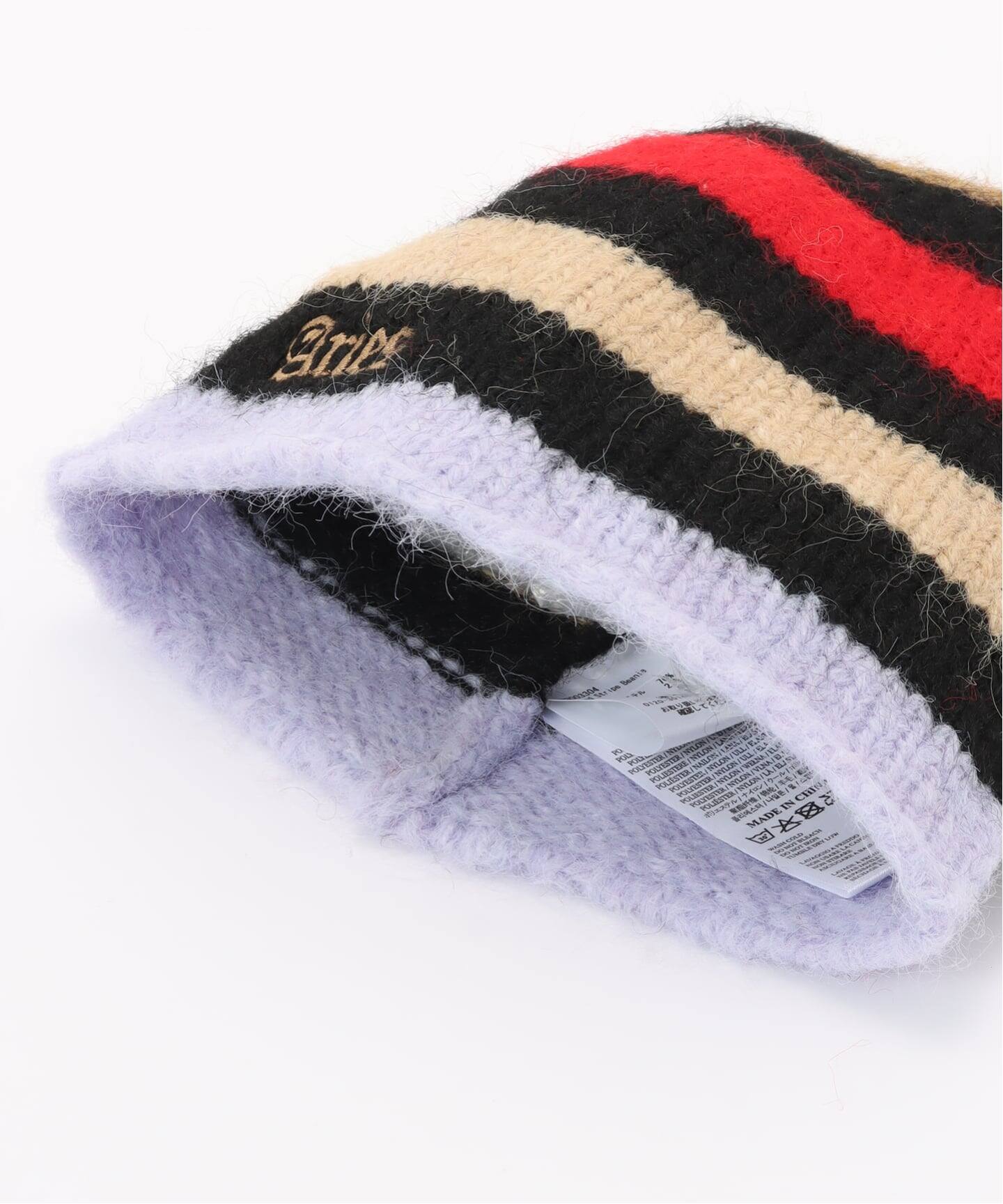 ARIES / アリーズ】 Brushed Stripe Beanie（ニットキャップ・ビーニー